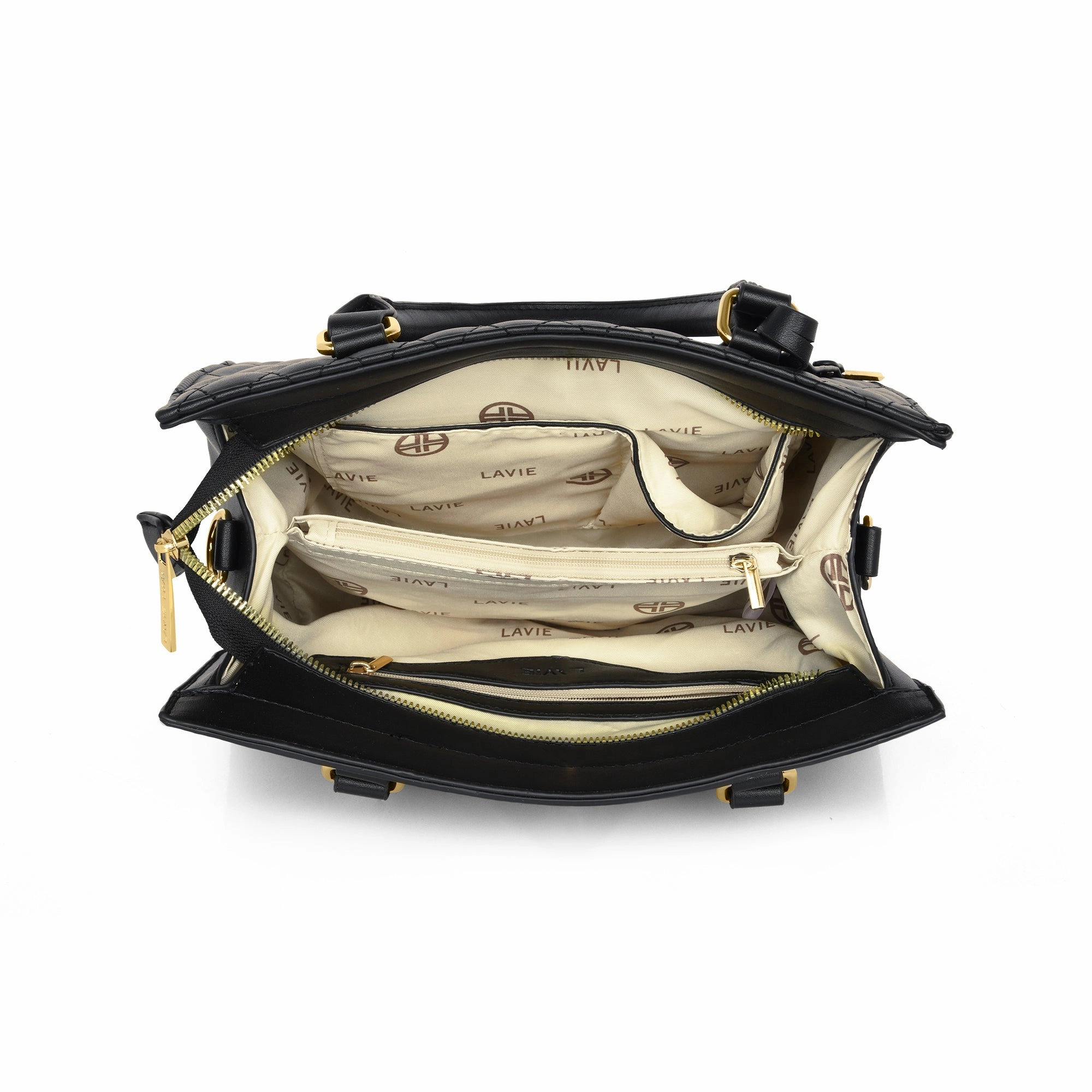 Lavie Luxe Black Medium Women's Shelqi Satchel Bag