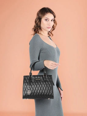 Lavie Luxe Black Medium Women's Shelqi Satchel Bag
