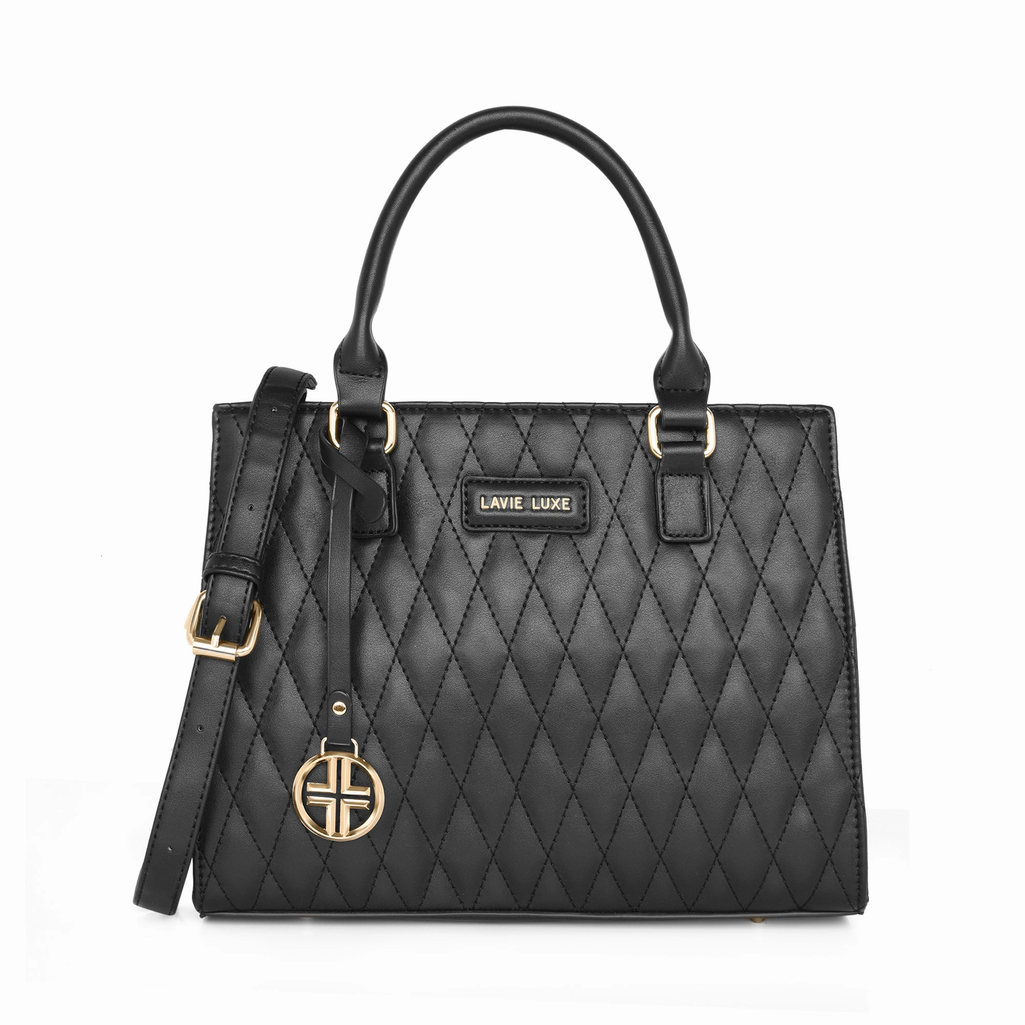 Lavie Luxe Black Medium Women's Shelqi Satchel Bag