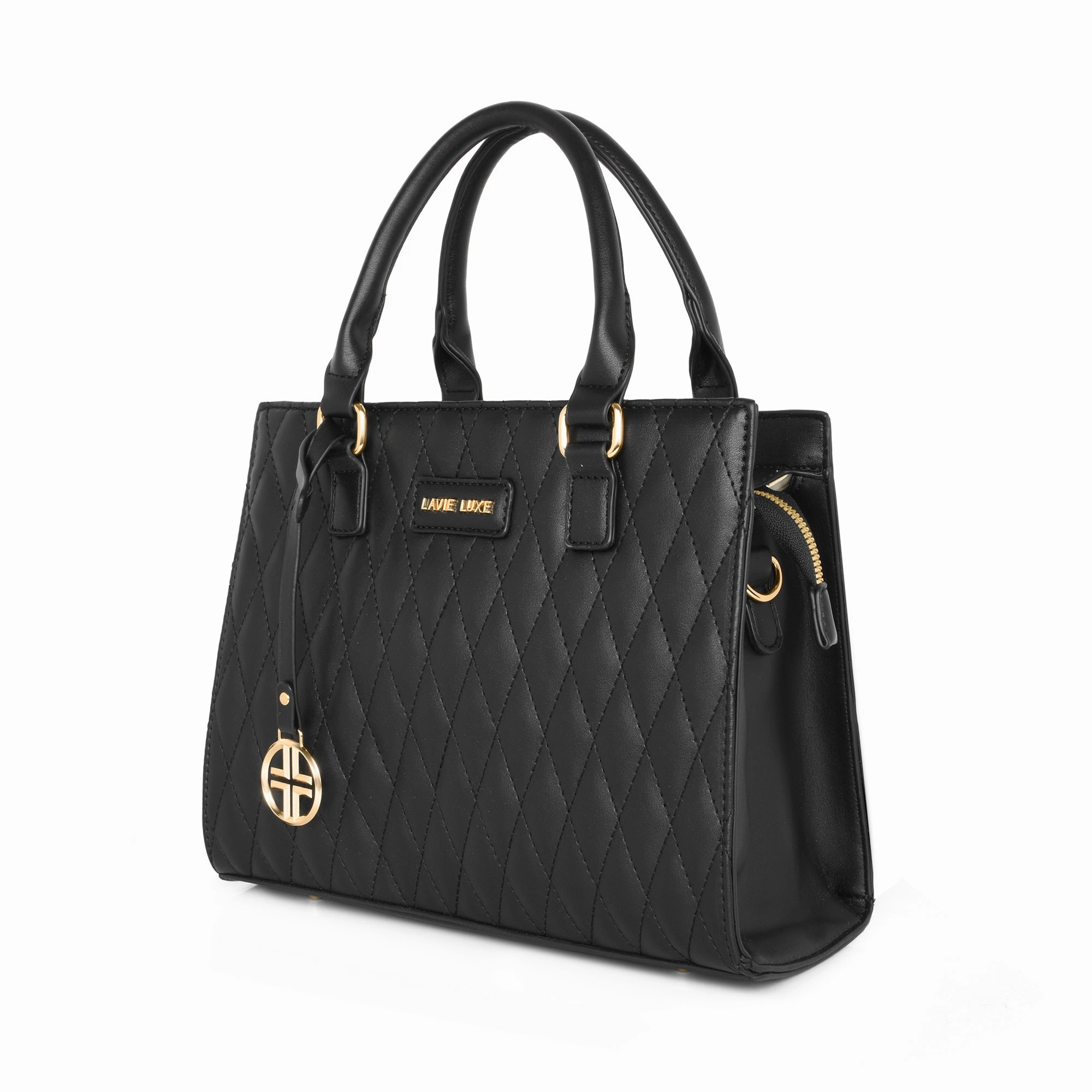 Lavie Luxe Black Medium Women's Shelqi Satchel Bag