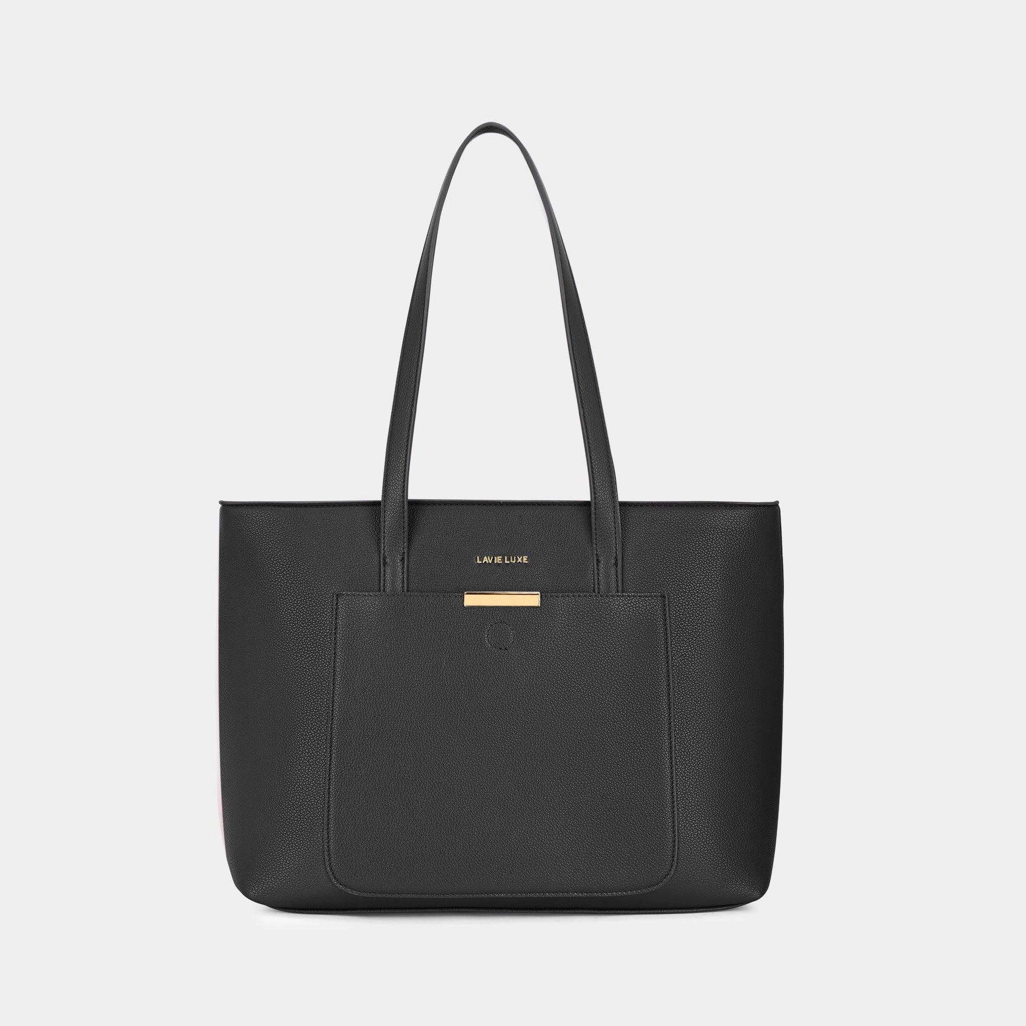 Lavie Luxe Bliss Black Large Women's Tote