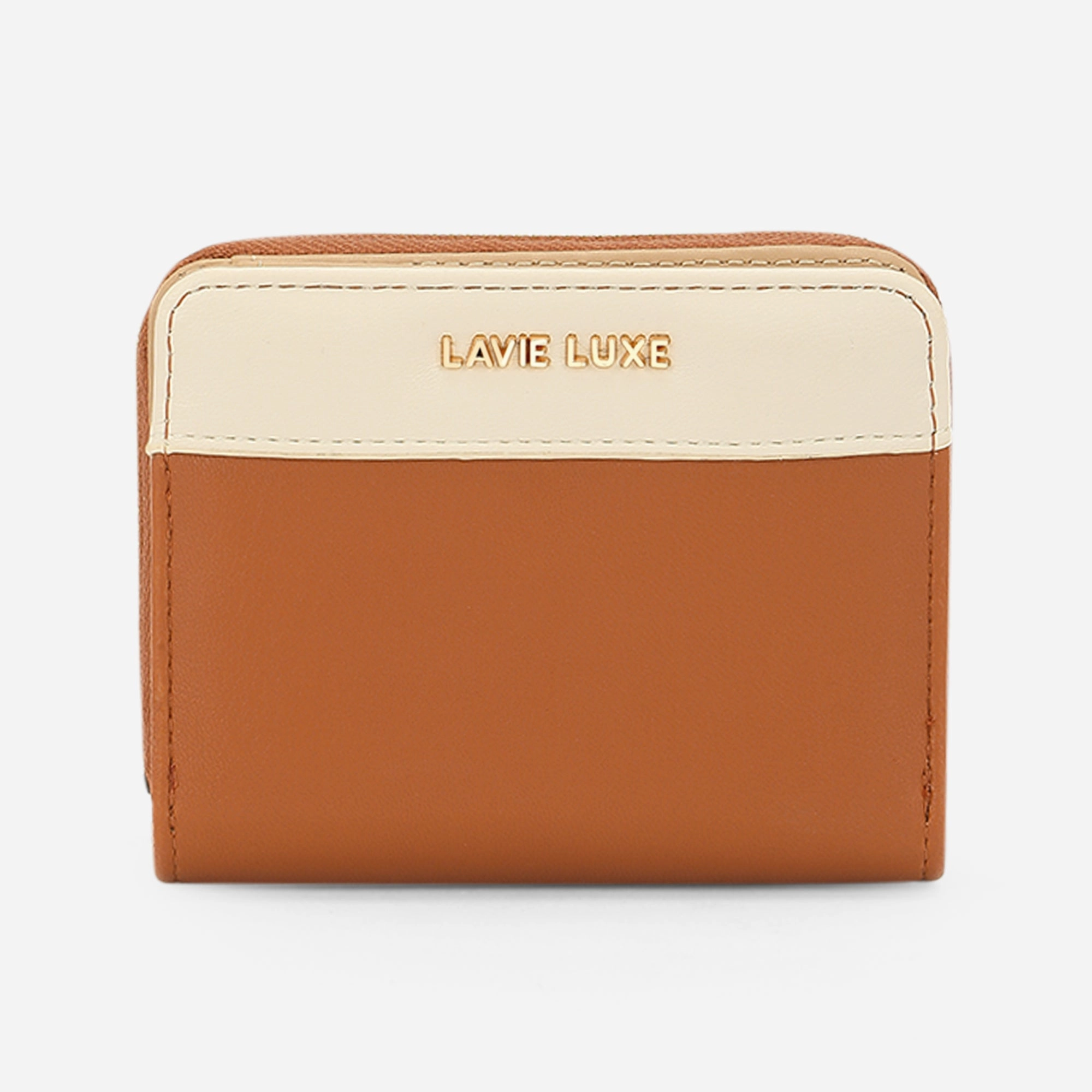 Lavie Luxe flap24 Tan Small Women's Bifold wallet