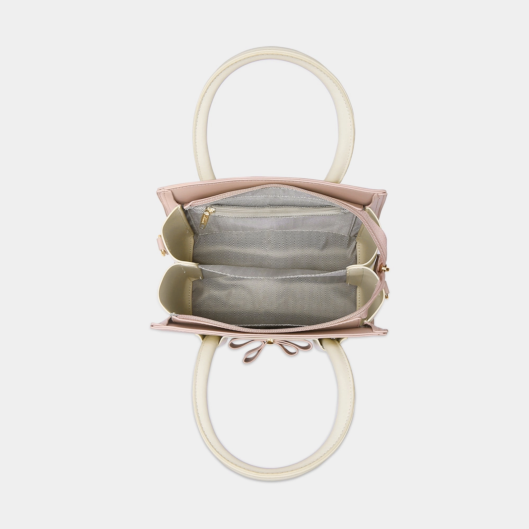 Lavie Luxe Knot Light Pink Medium Women's Satchel Bag