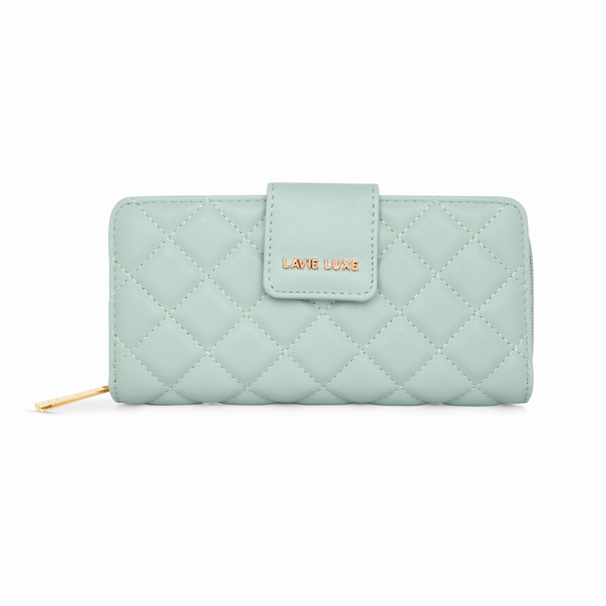 Lavie Luxe Mint Large Women's Diamond Bifold Wallet
