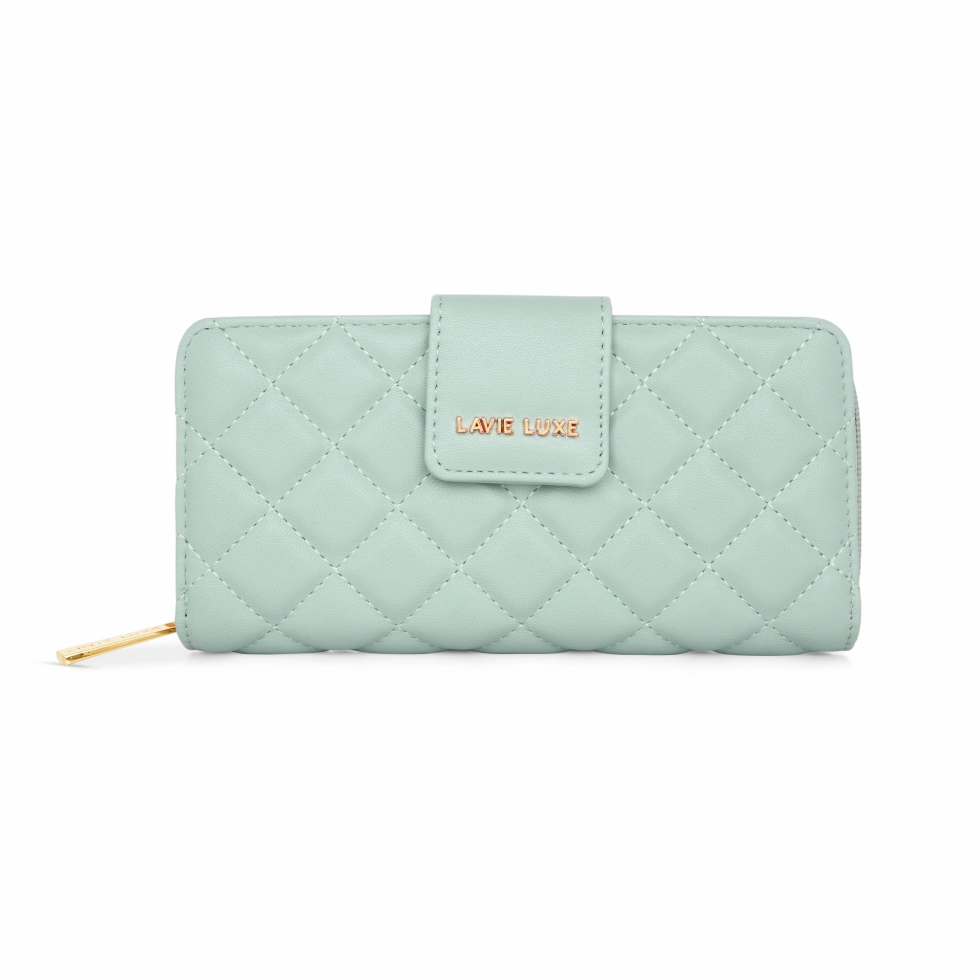 Lavie Luxe Mint Large Women's Diamond Bifold Wallet