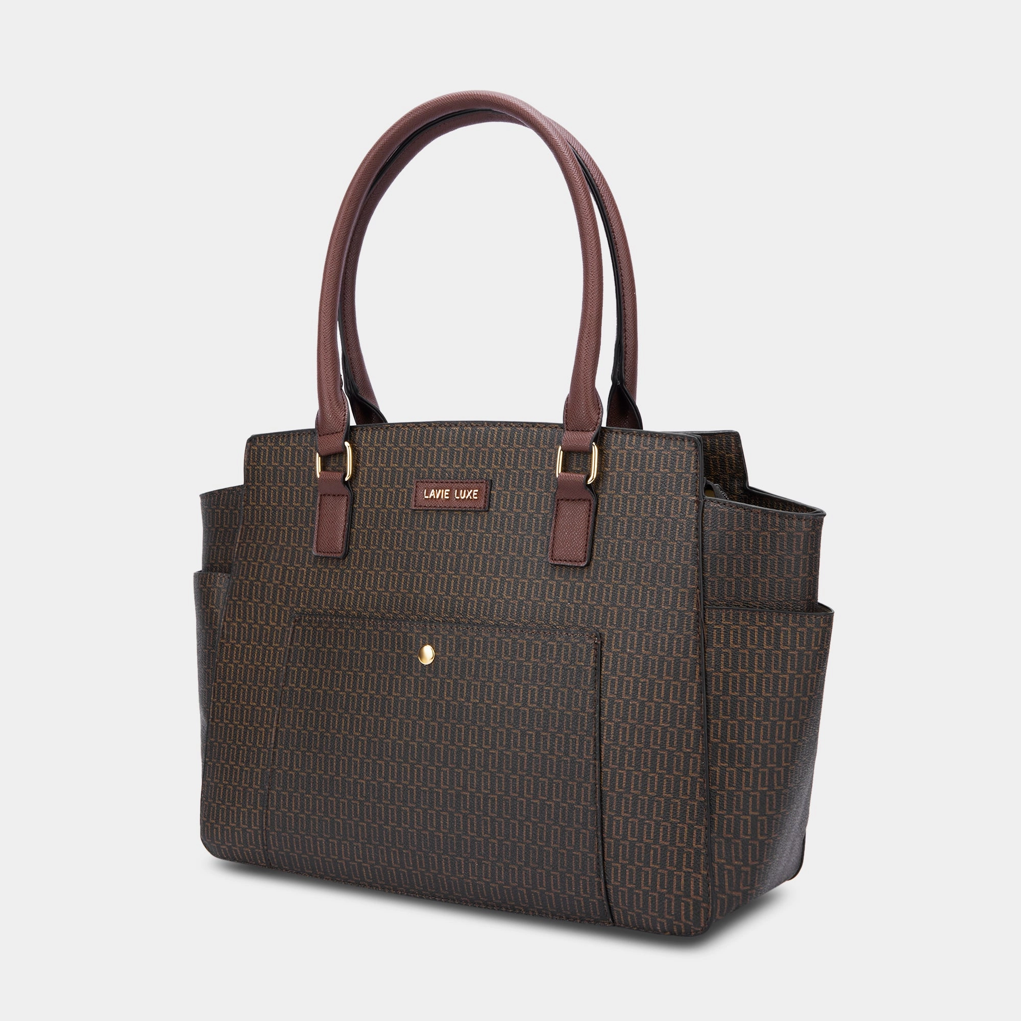 Lavie Luxe Mono Kelly Choco Large Women's Tote