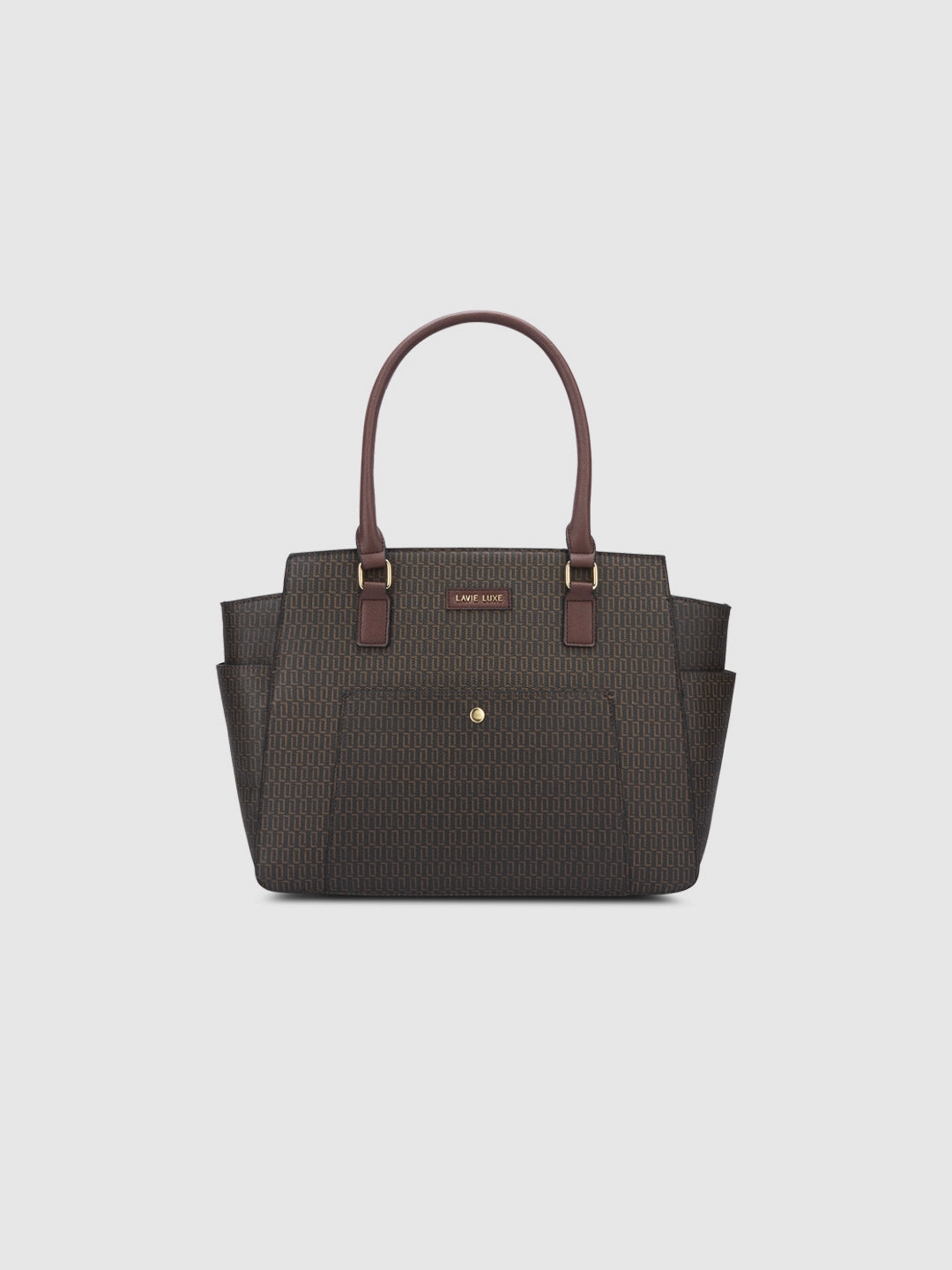 Lavie Luxe Mono Kelly Choco Large Women's Tote