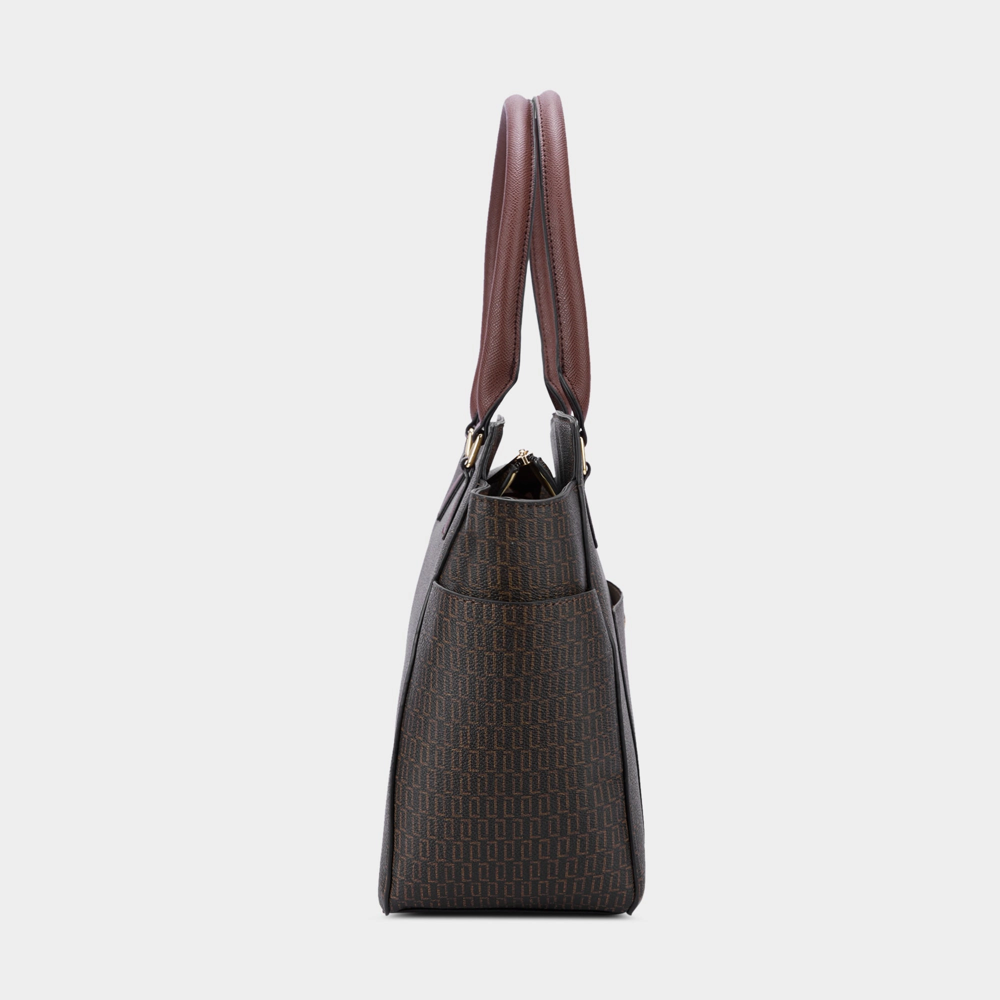 Lavie Luxe Mono Kelly Choco Large Women's Tote