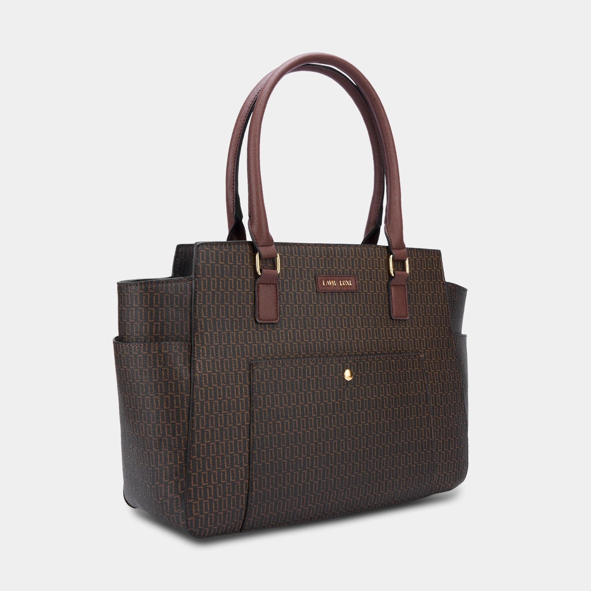 Lavie Luxe Mono Kelly Choco Large Women's Tote