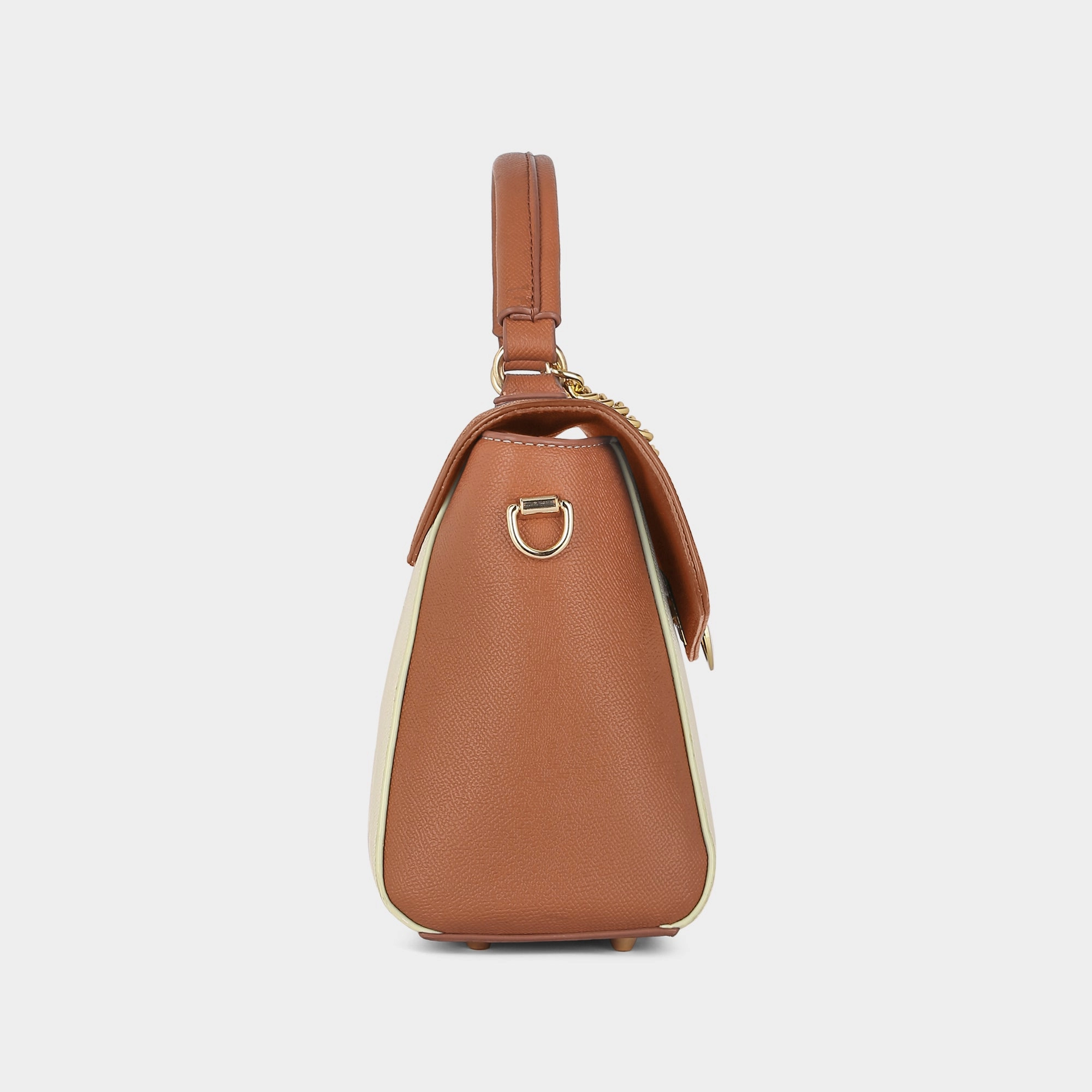 Lavie Luxe Pine Tan Small Women's Flap Satchel Handbag
