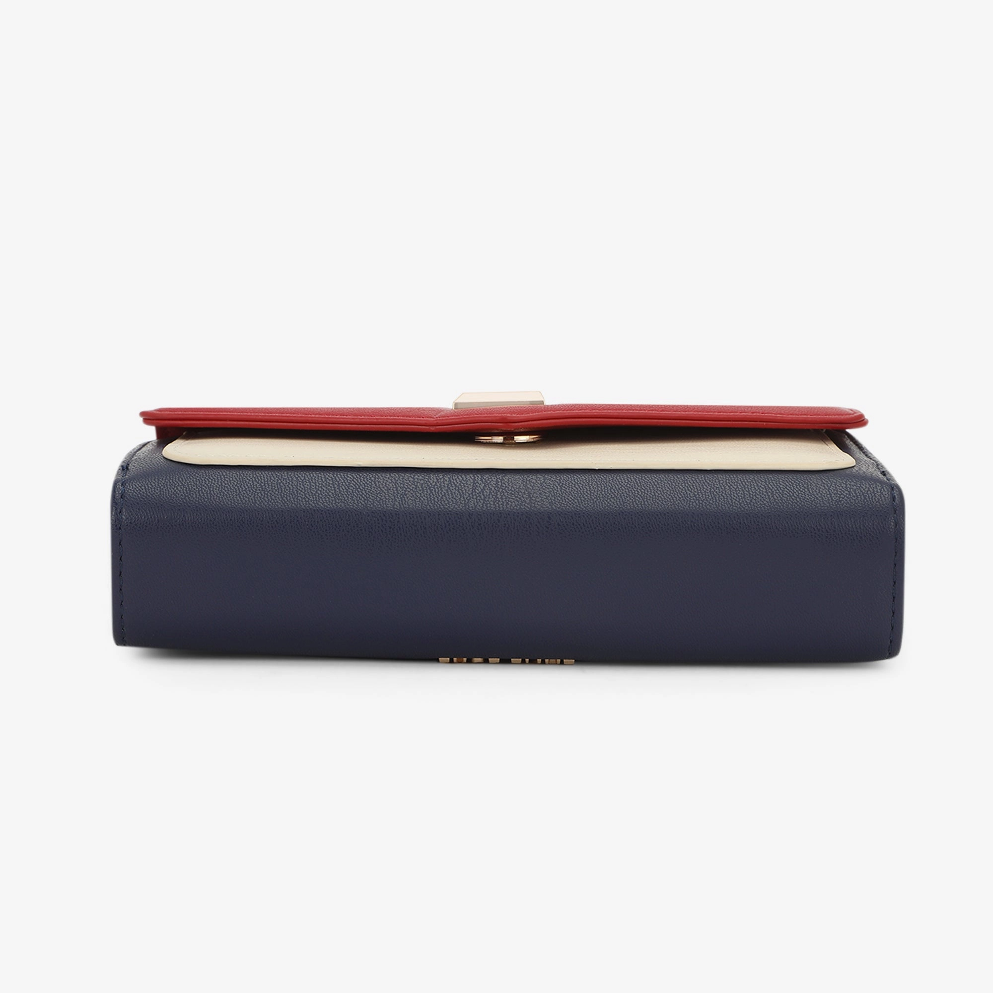 Lavie Luxe Sally24 Navy Large Women's horizontal 2 zip wallet
