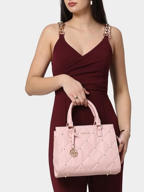 Lavie Luxe Stud Shelly Pink Medium Women's Satchel