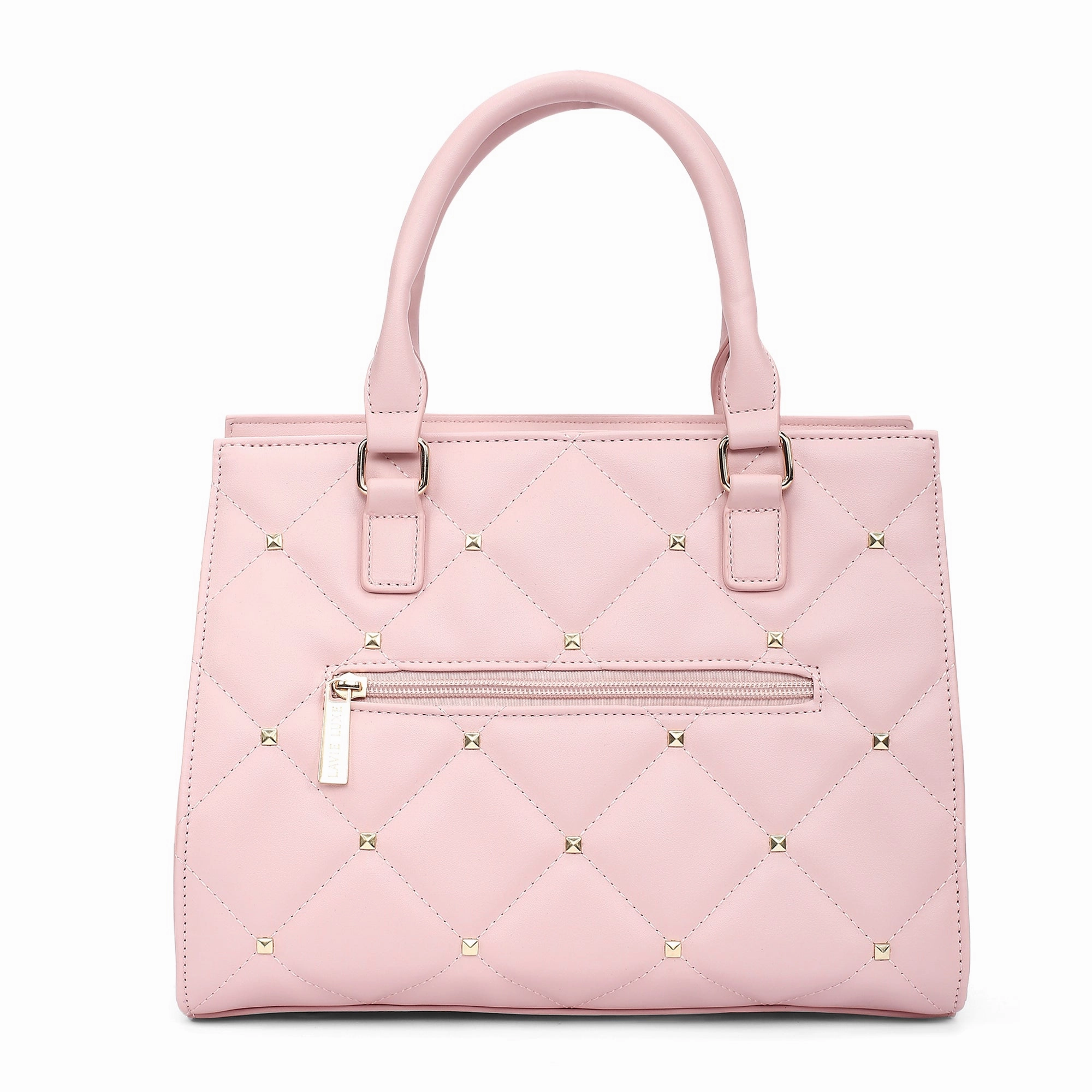 Lavie Luxe Stud Shelly Pink Medium Women's Satchel