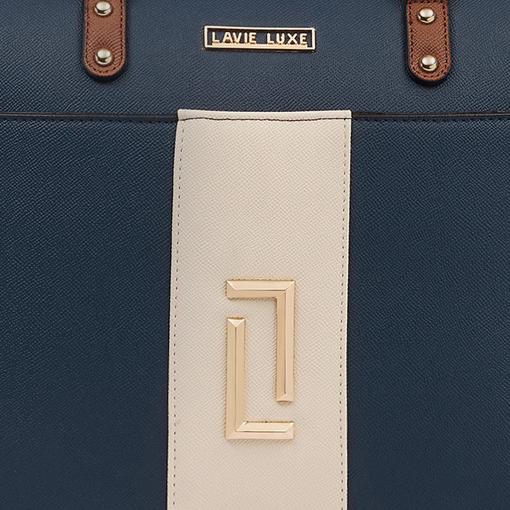 Lavie Luxe Welsy 1 Compartment Navy Large Women'S Laptop Handbag