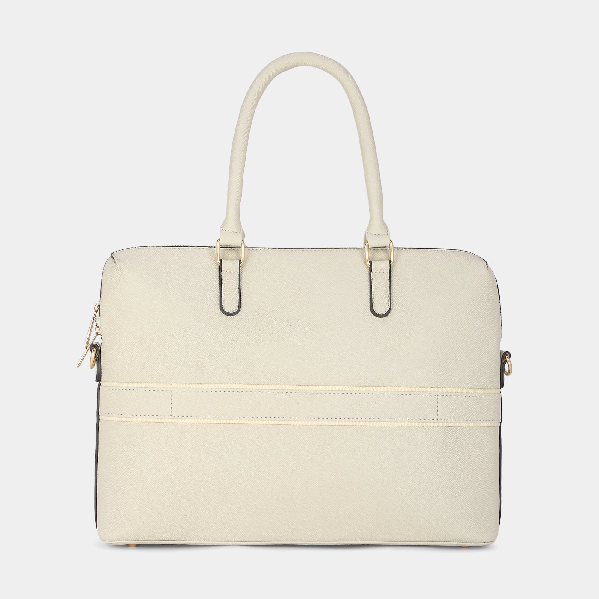 Lavie Luxe Welsy 1 compartment Off White Large Women's Laptop Handbag