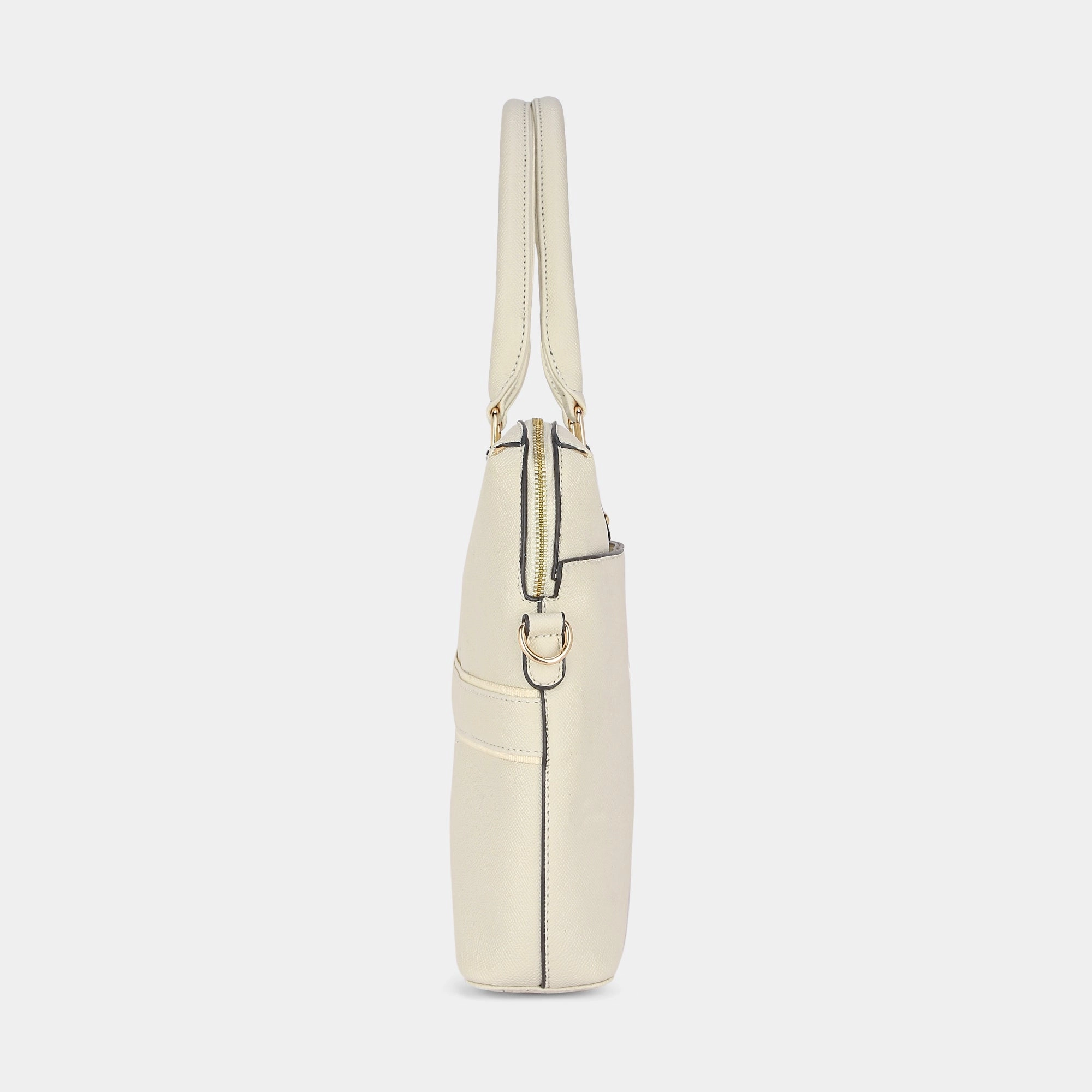 Lavie Luxe Welsy 1 compartment Off White Large Women's Laptop Handbag