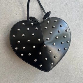 Le Cur Studded Bag Lux Calfskin, Black