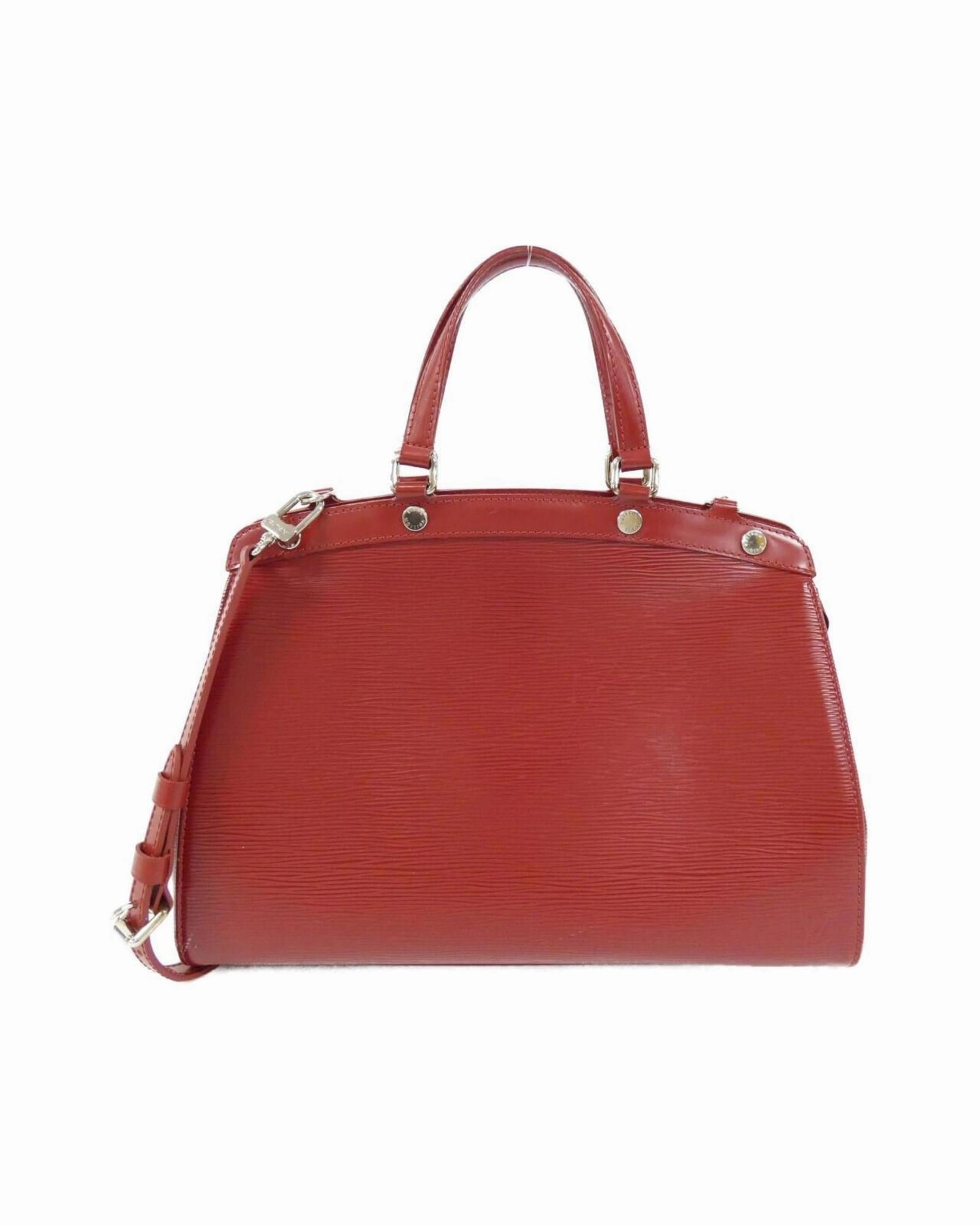 Leather Handbag with Dust Bag and Shoulder Strap