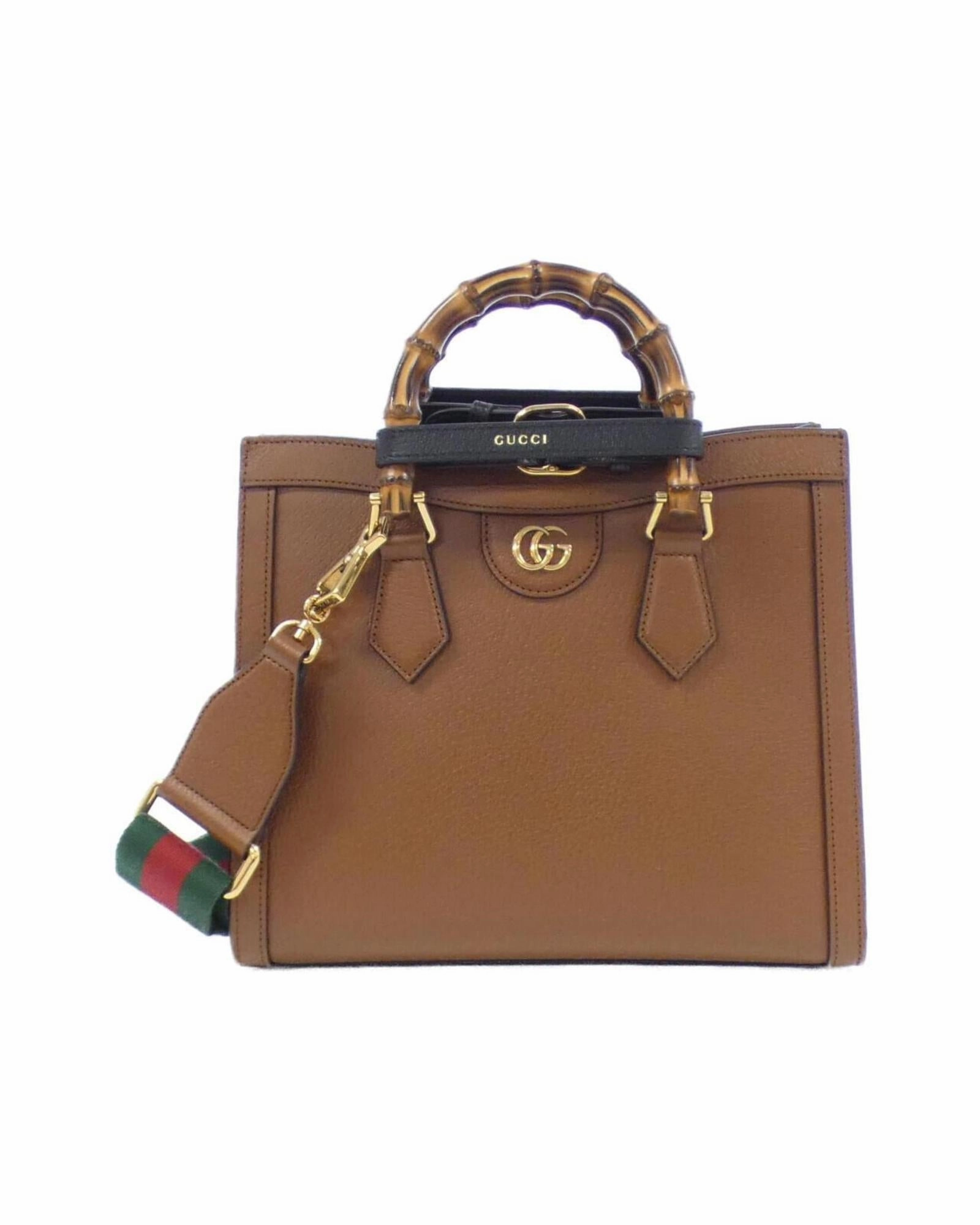 Leather Handbag with Shoulder Strap and Box