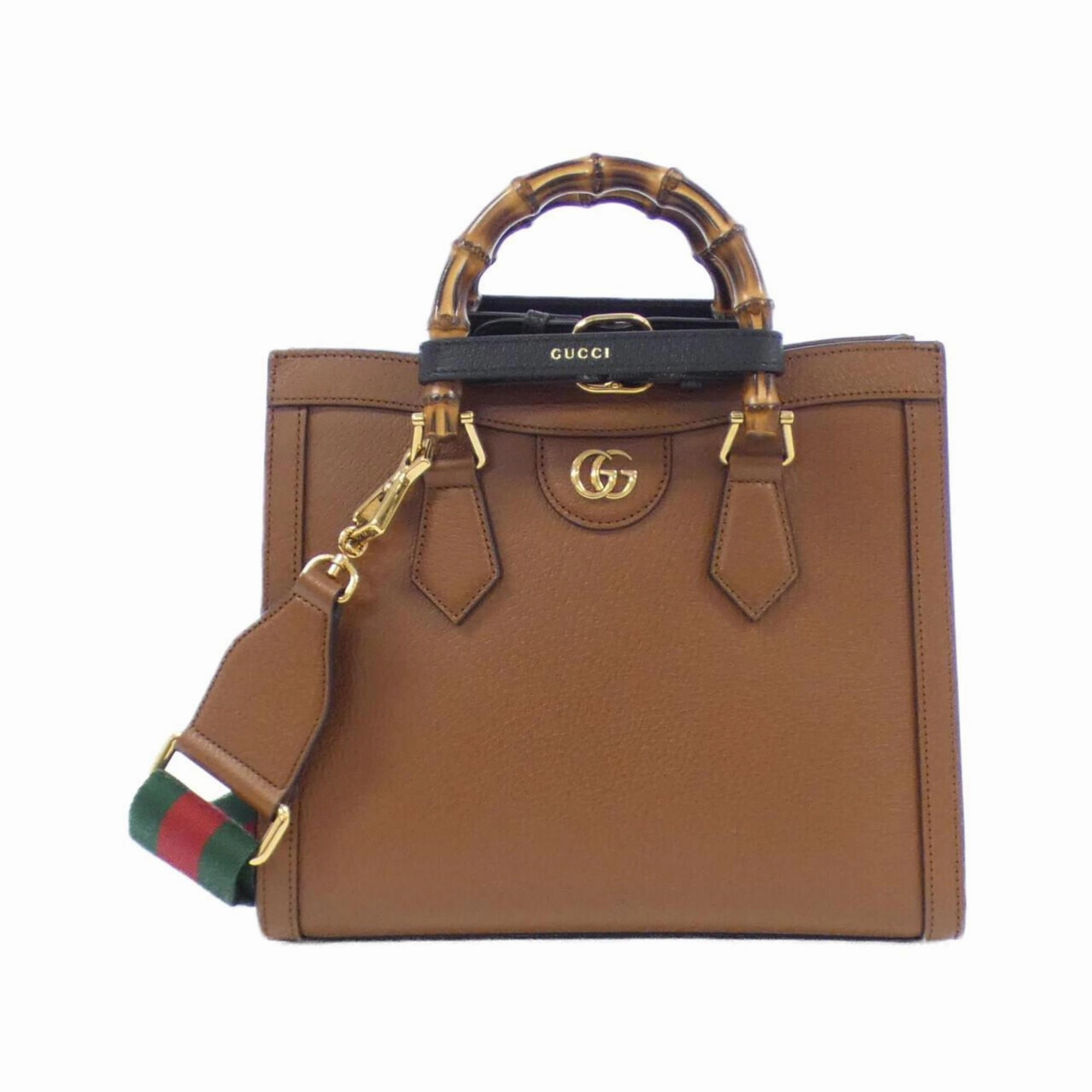 Leather Handbag with Shoulder Strap and Box
