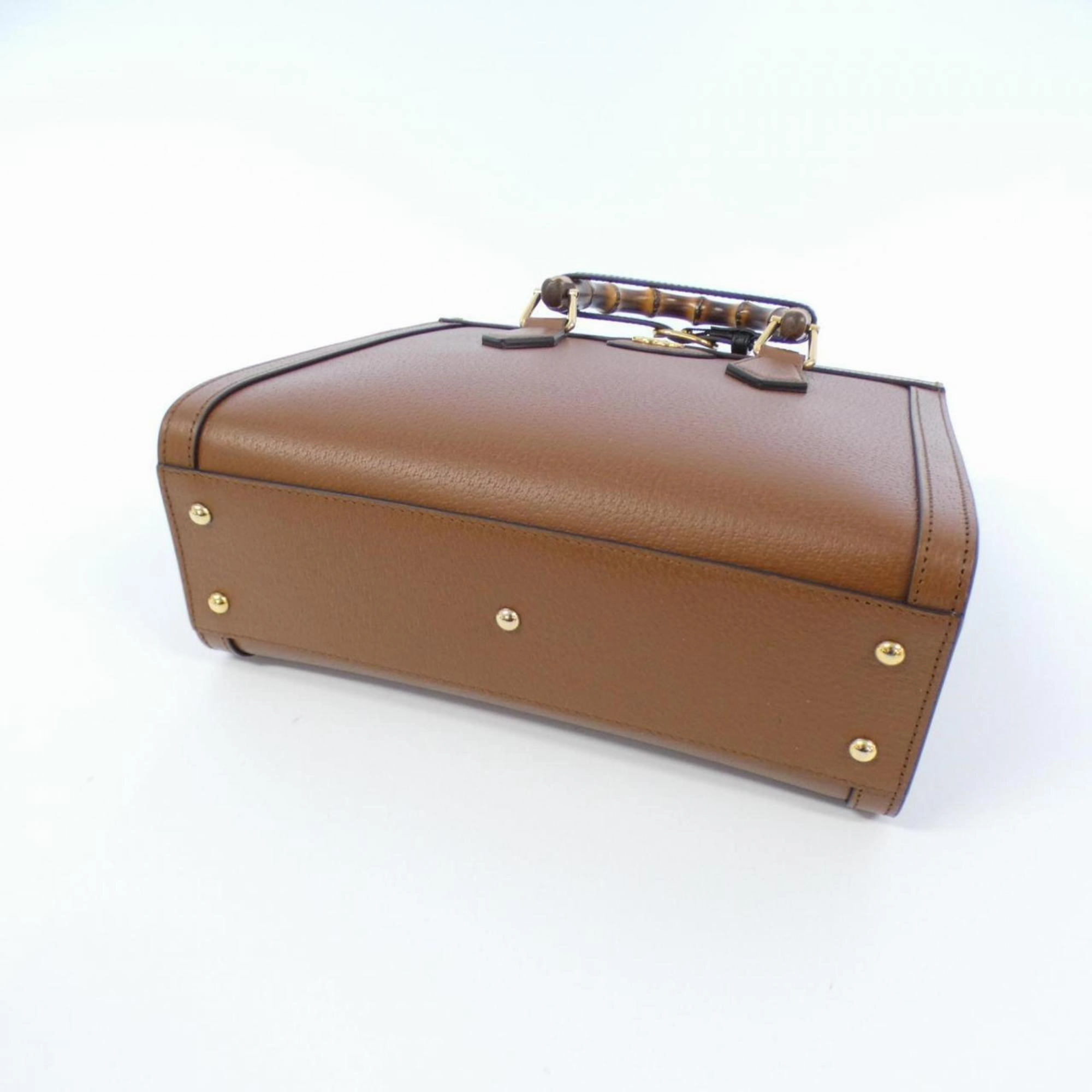 Leather Handbag with Shoulder Strap and Box