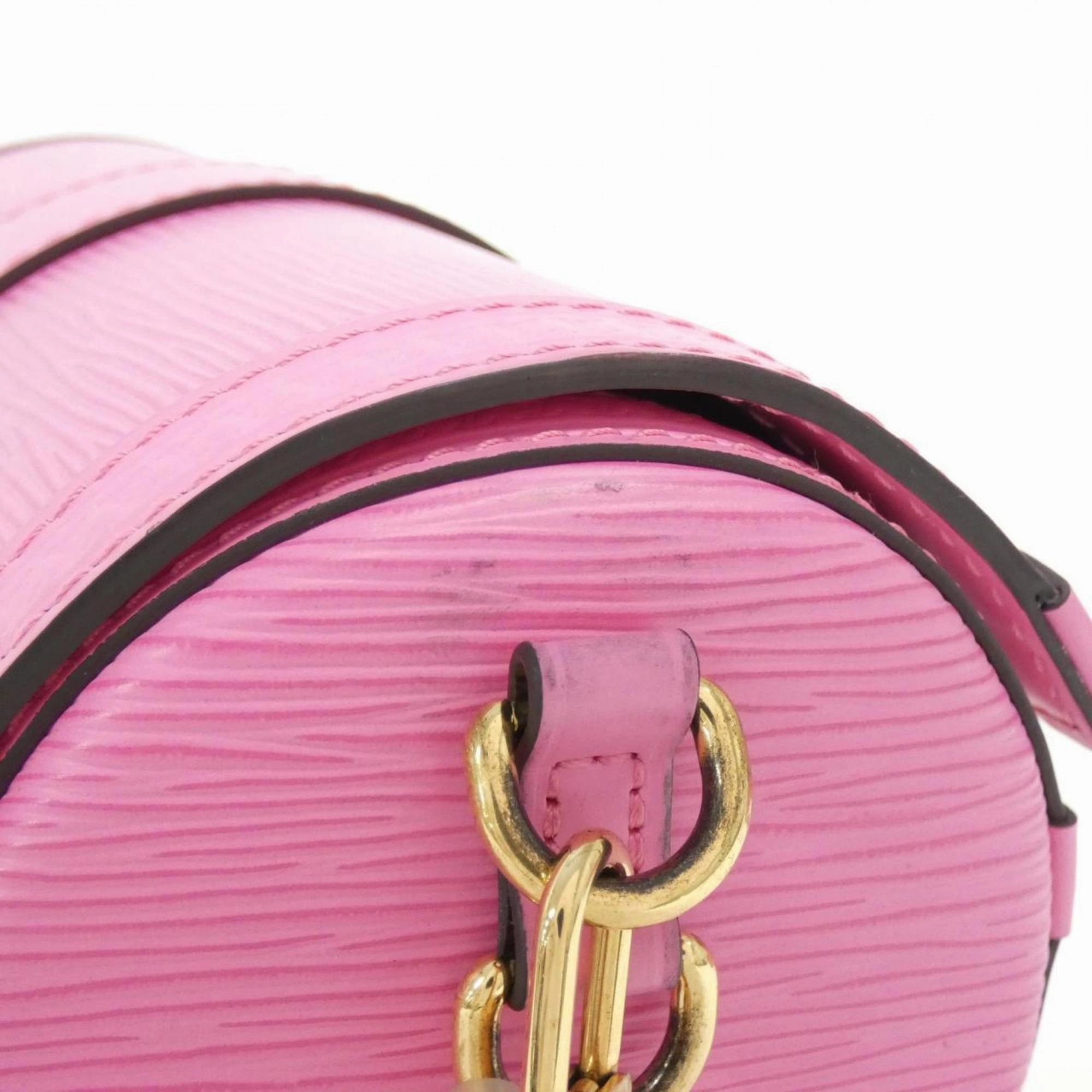 Leather Papillon Handbag with Shoulder Strap
