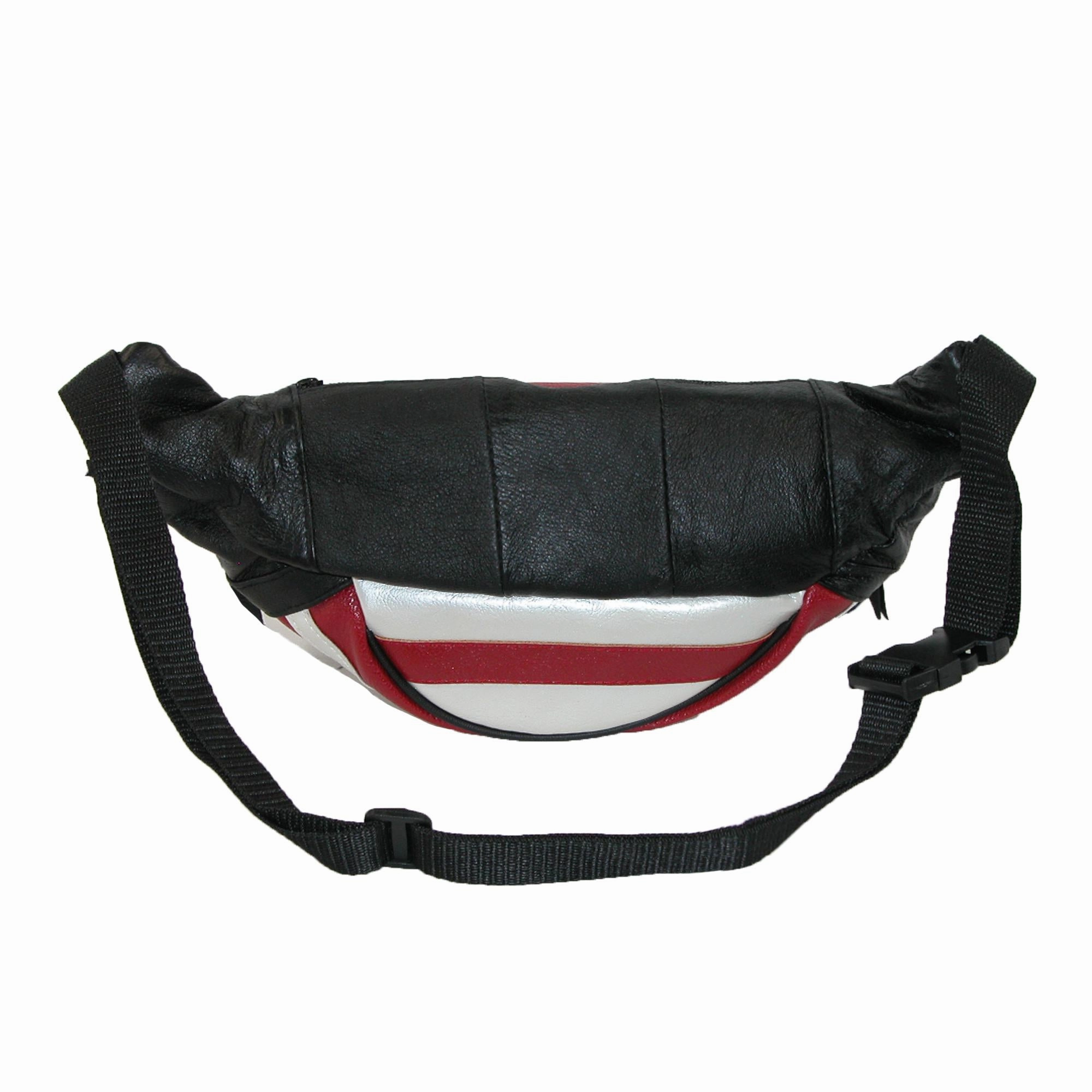 Leather Patriotic American Flag Fanny Waist Pack