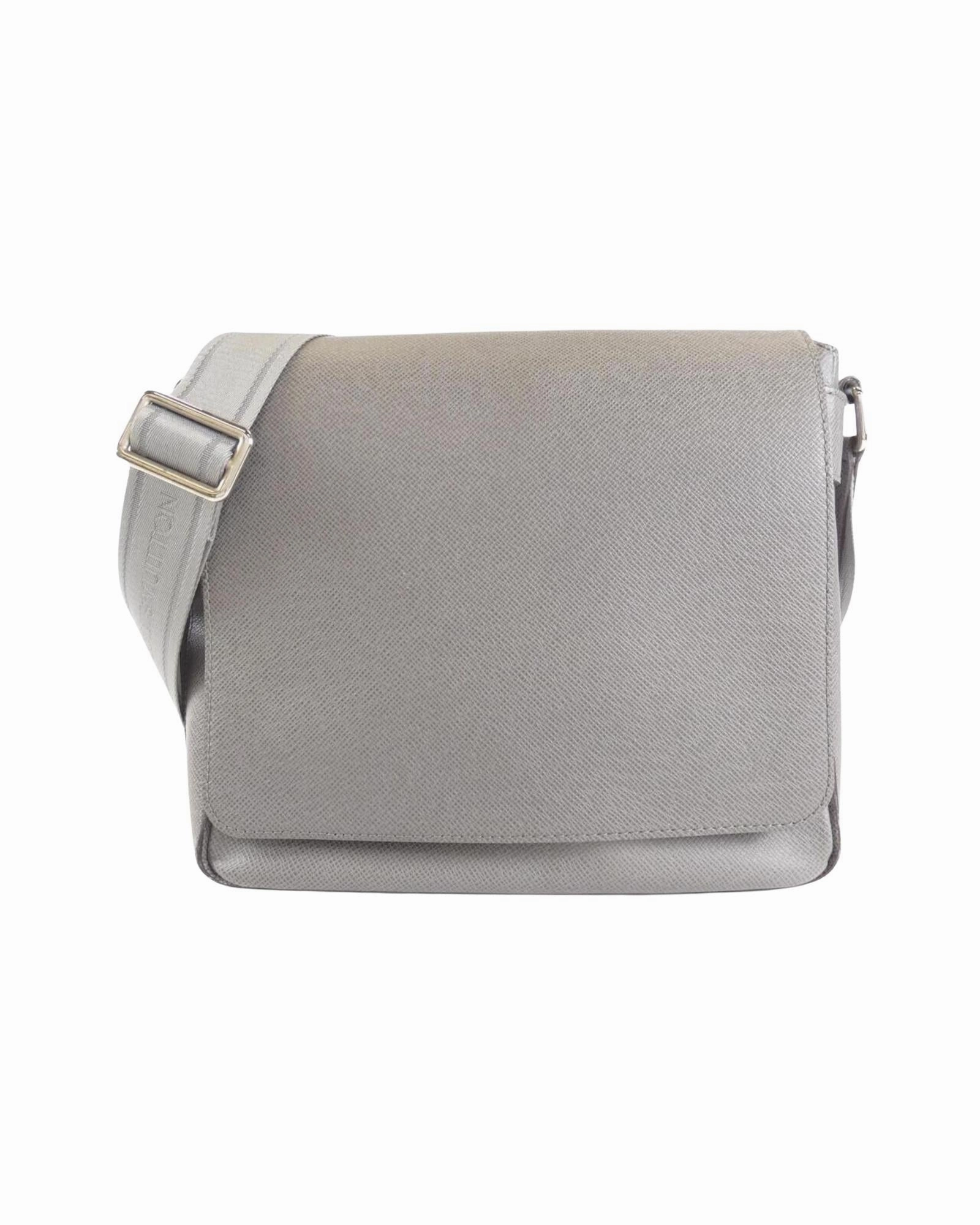 Leather Shoulder Bag with Adjustable Strap and Multiple Compartments