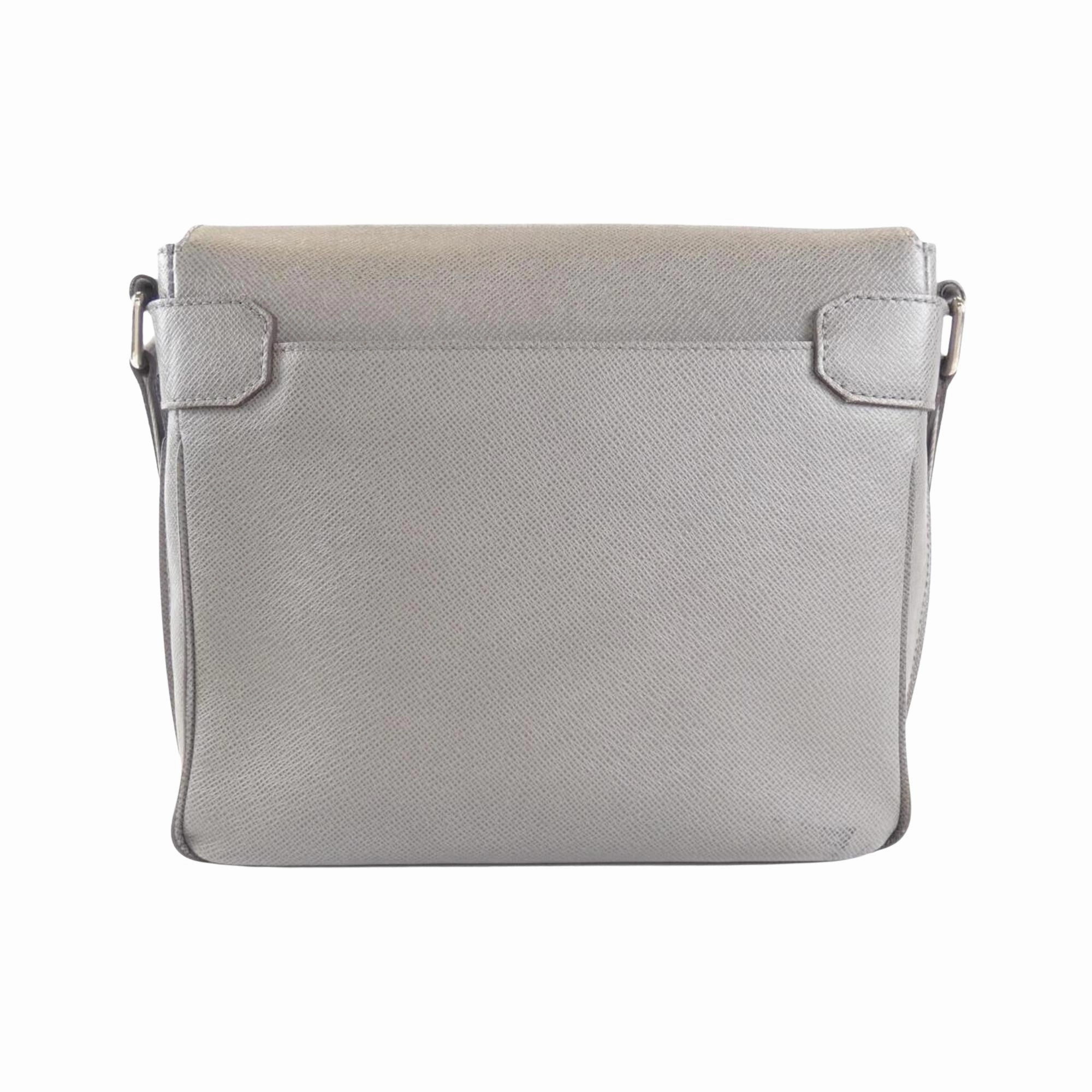 Leather Shoulder Bag with Adjustable Strap and Multiple Compartments