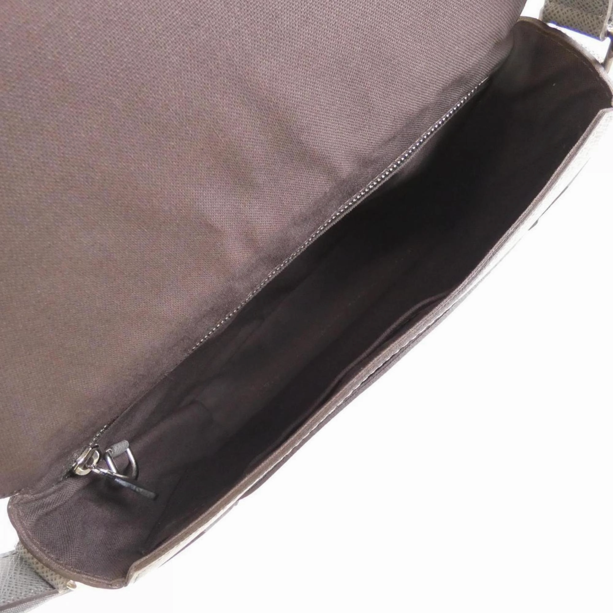 Leather Shoulder Bag with Adjustable Strap and Multiple Compartments