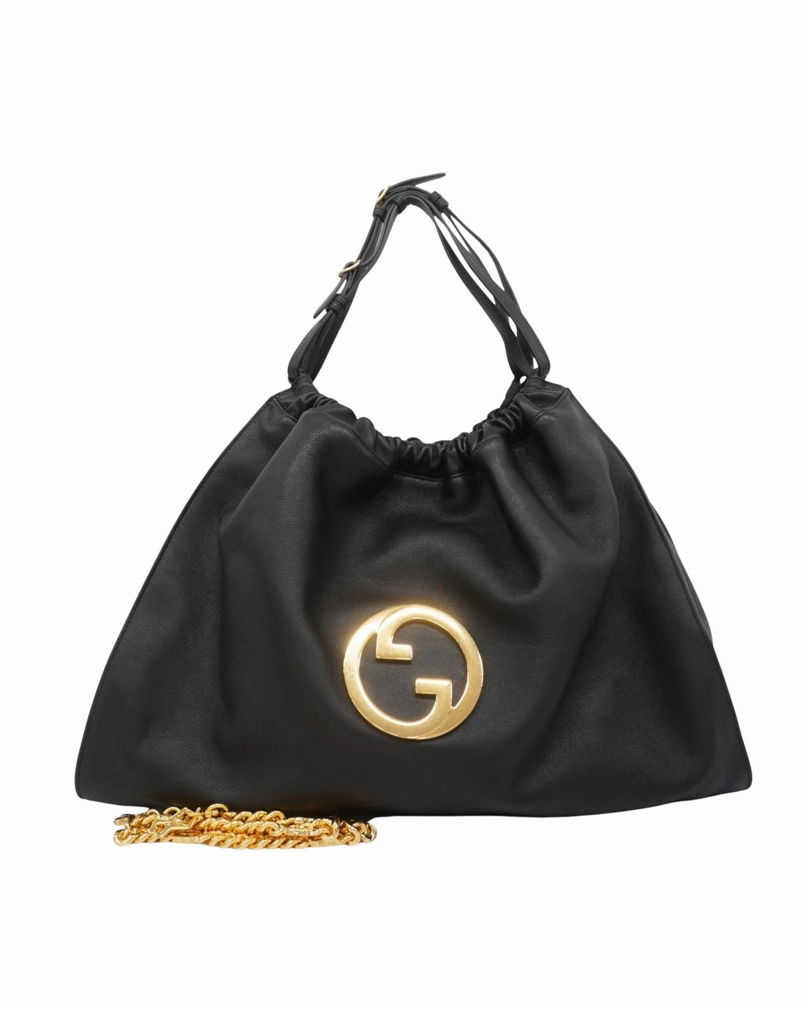 Leather Soho Shoulder Bag with Dust Bag and Strap