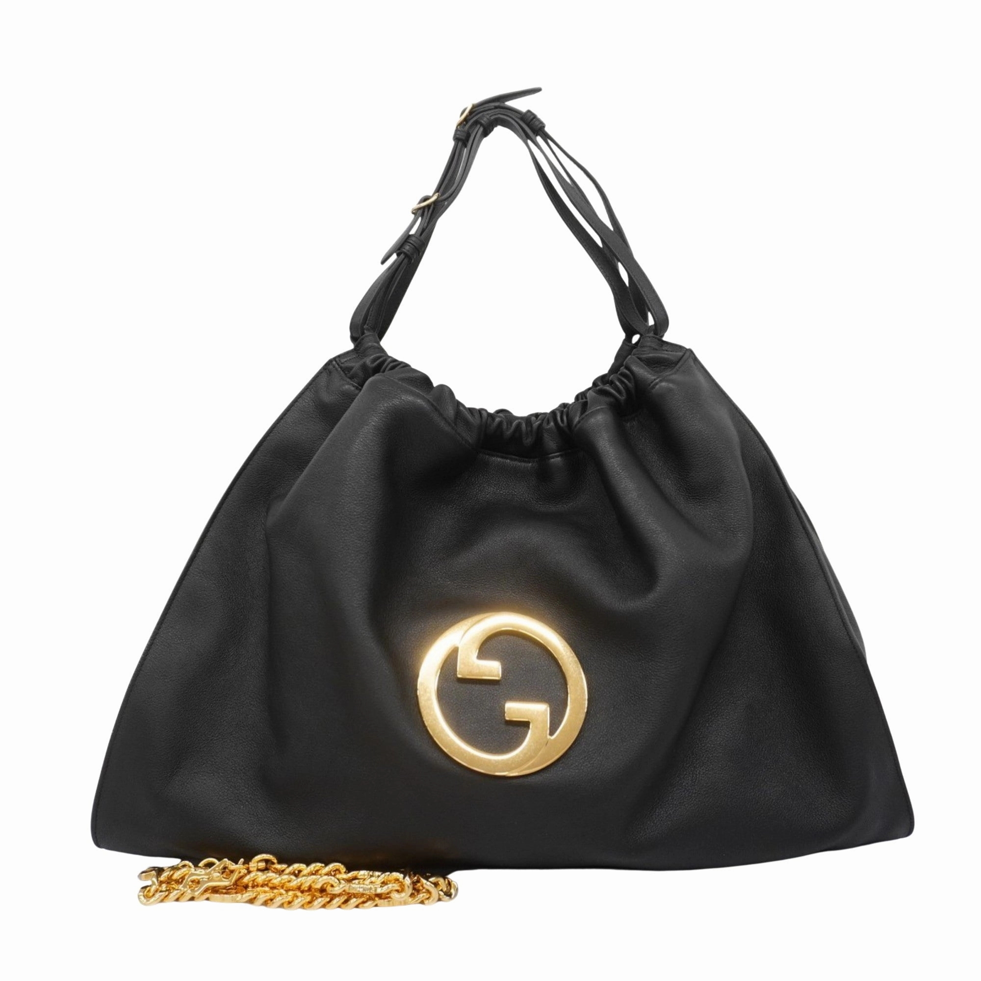 Leather Soho Shoulder Bag with Dust Bag and Strap