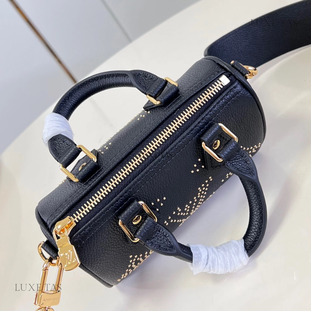 Leather With Studs Nano Speedy Leather Crossbody Bag for Women