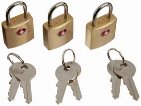 Lewis N. Clark Travel Sentry Mini Brass Square Padlock