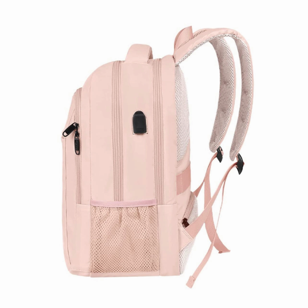 Light Pink Mlassic Travel Laptop Backpack