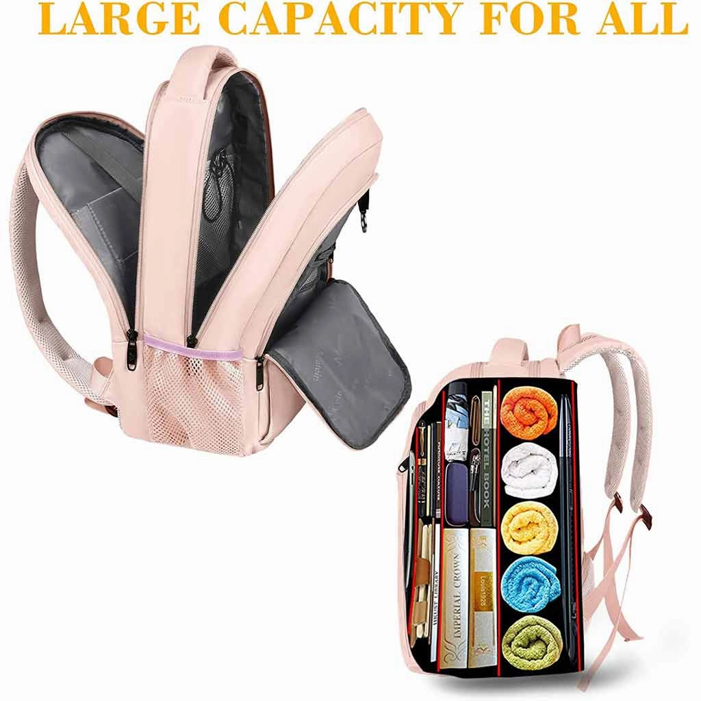 Light Pink Mlassic Travel Laptop Backpack