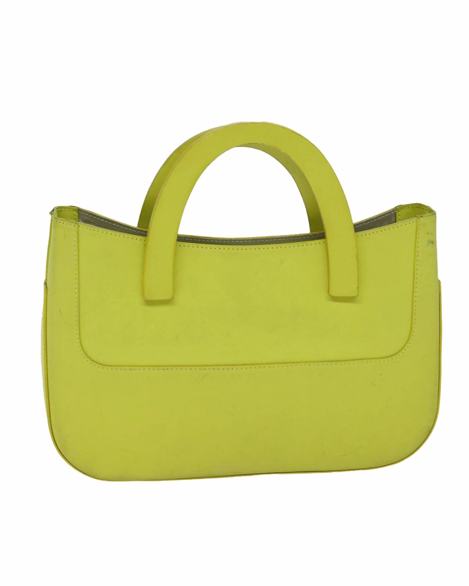 Lime Green Leather Shoulder Bag