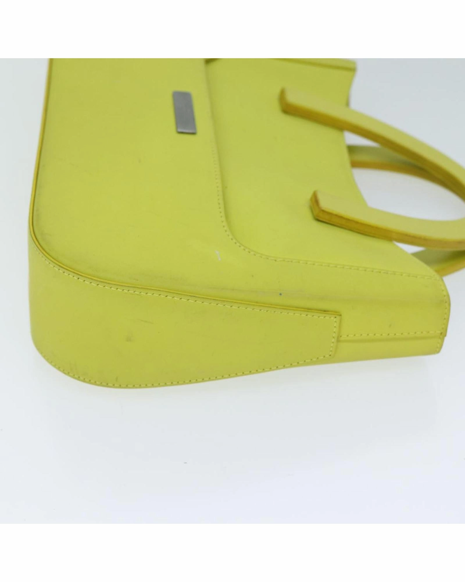 Lime Green Leather Shoulder Bag