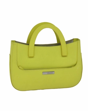 Lime Green Leather Shoulder Bag