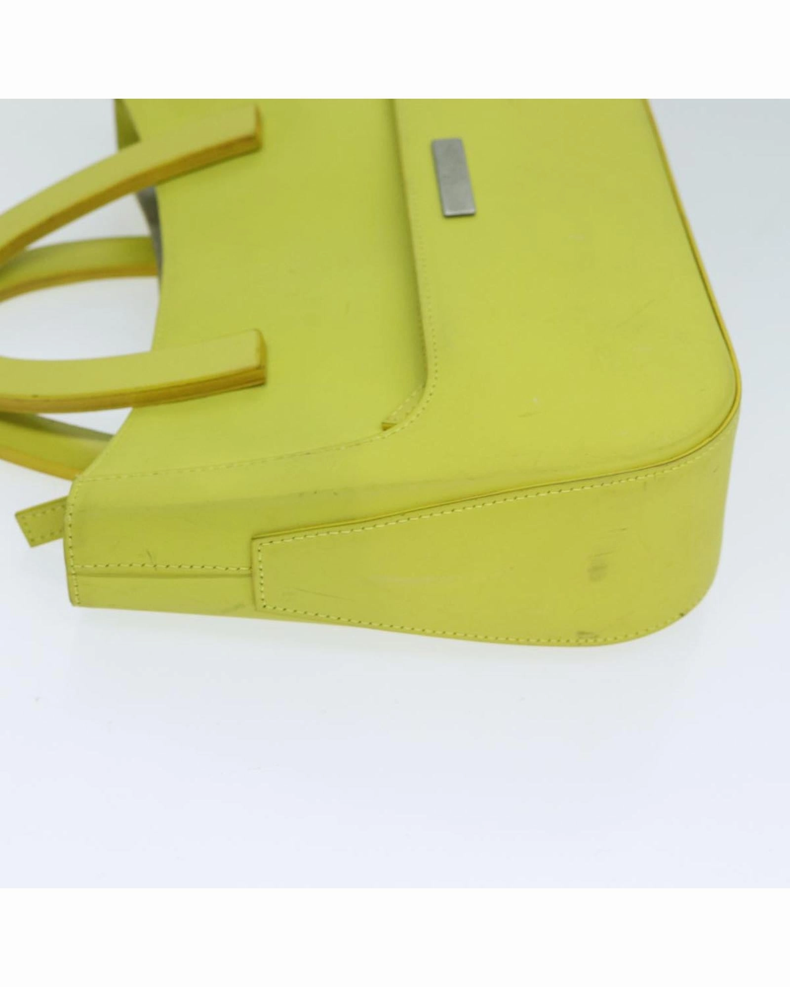 Lime Green Leather Shoulder Bag