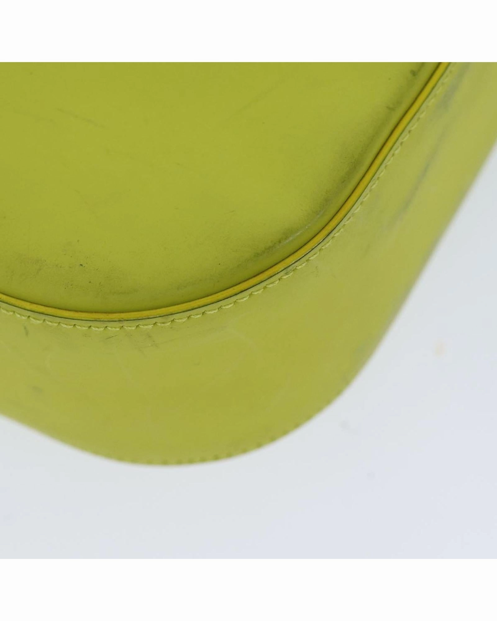 Lime Green Leather Shoulder Bag