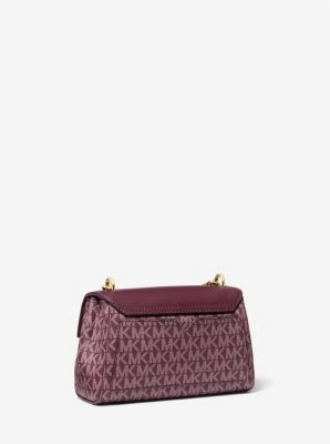 Lita Small Two-Tone Logo and Leather Crossbody Bag