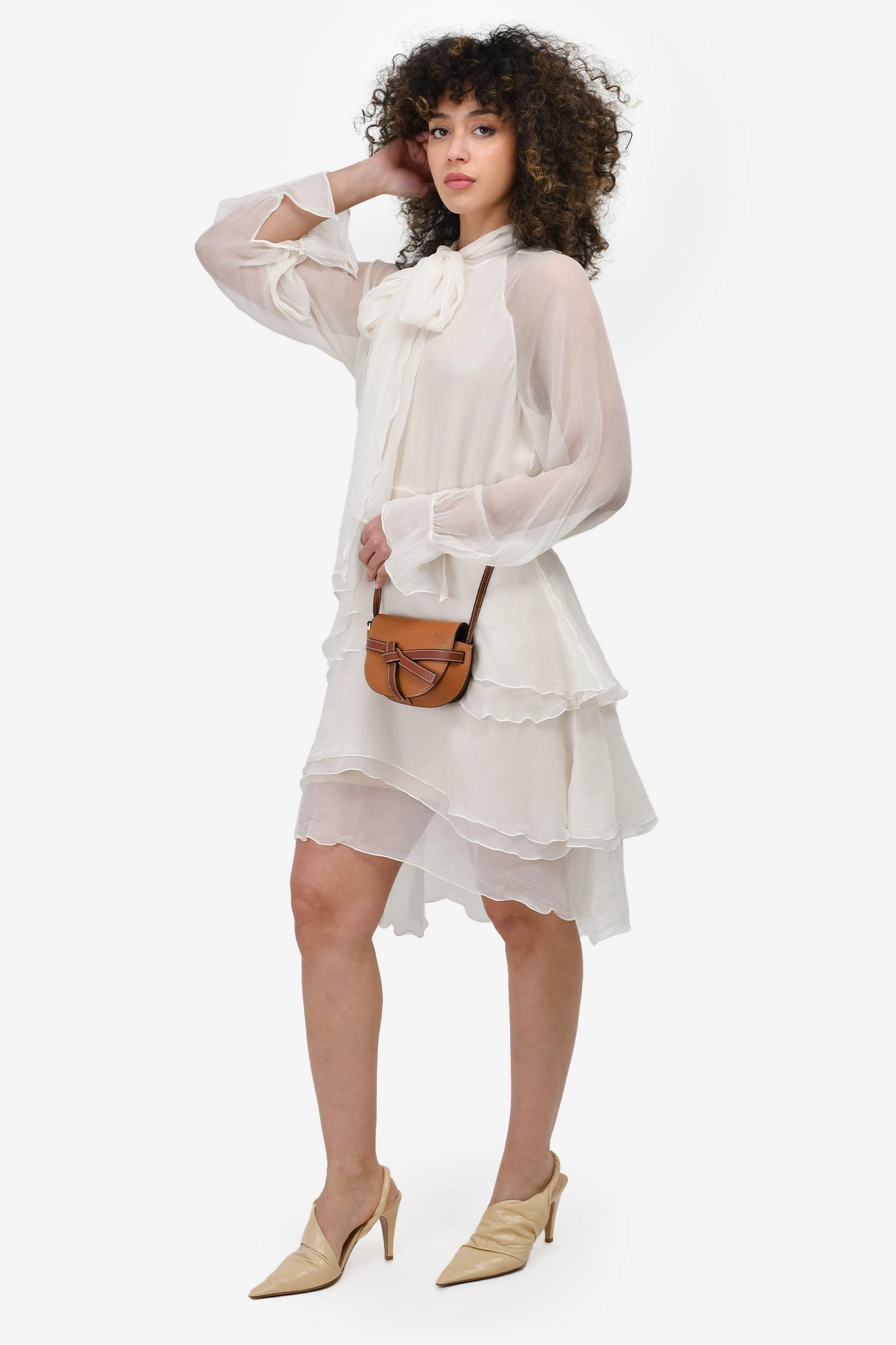 Loewe 2019 Brown Leather Mini Gate Crossbody