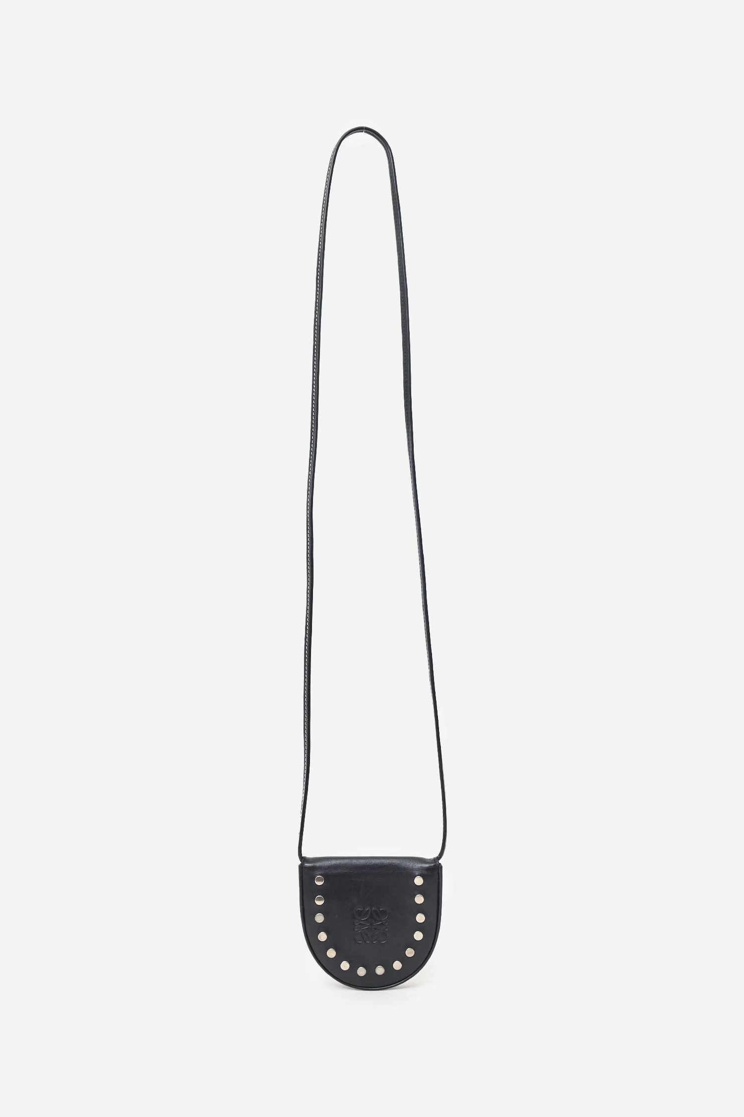 Loewe Black Leather Coin Crossbody