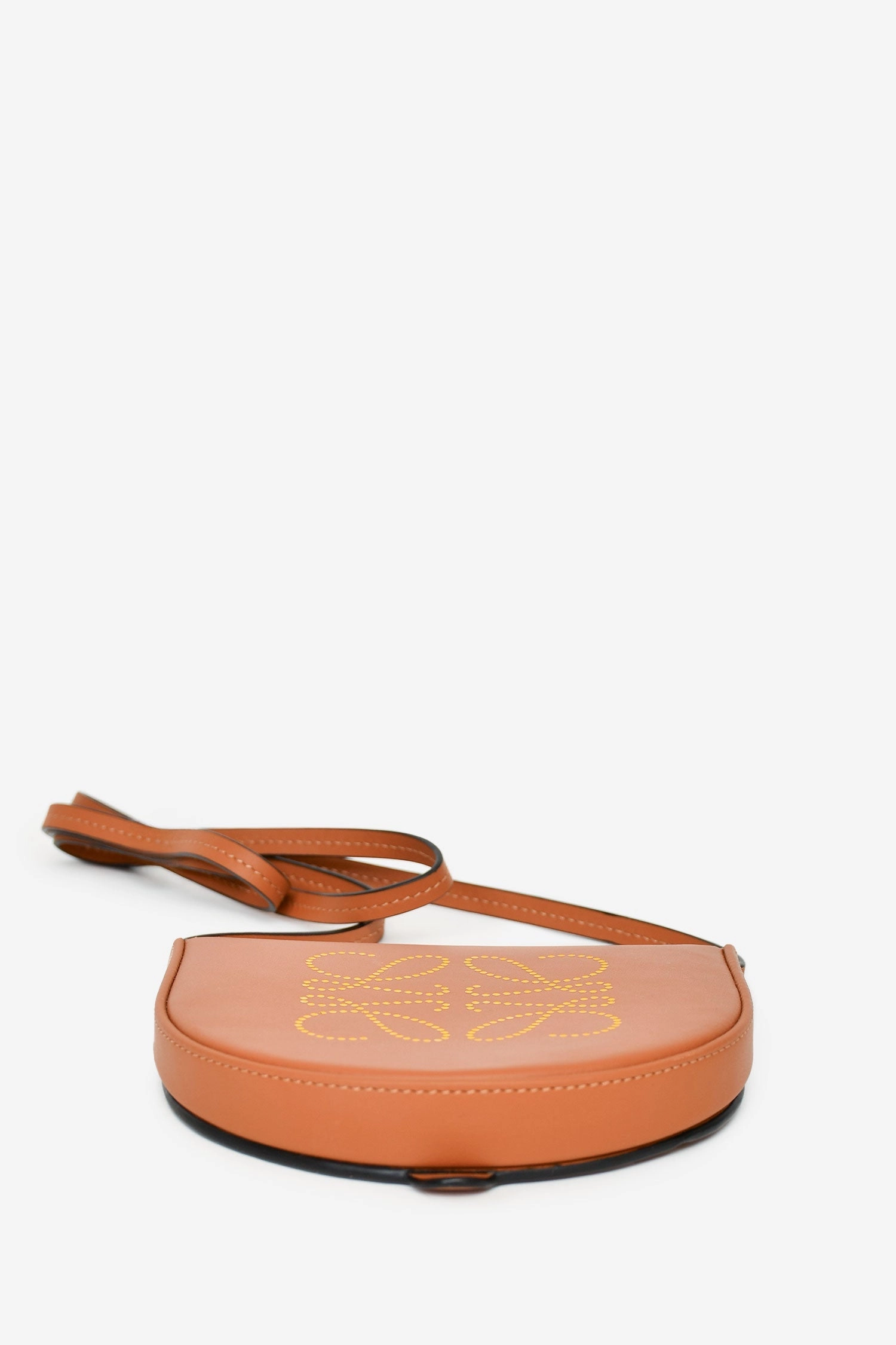 Loewe Brown Calfskin Leather Heel Crossbody Pouch