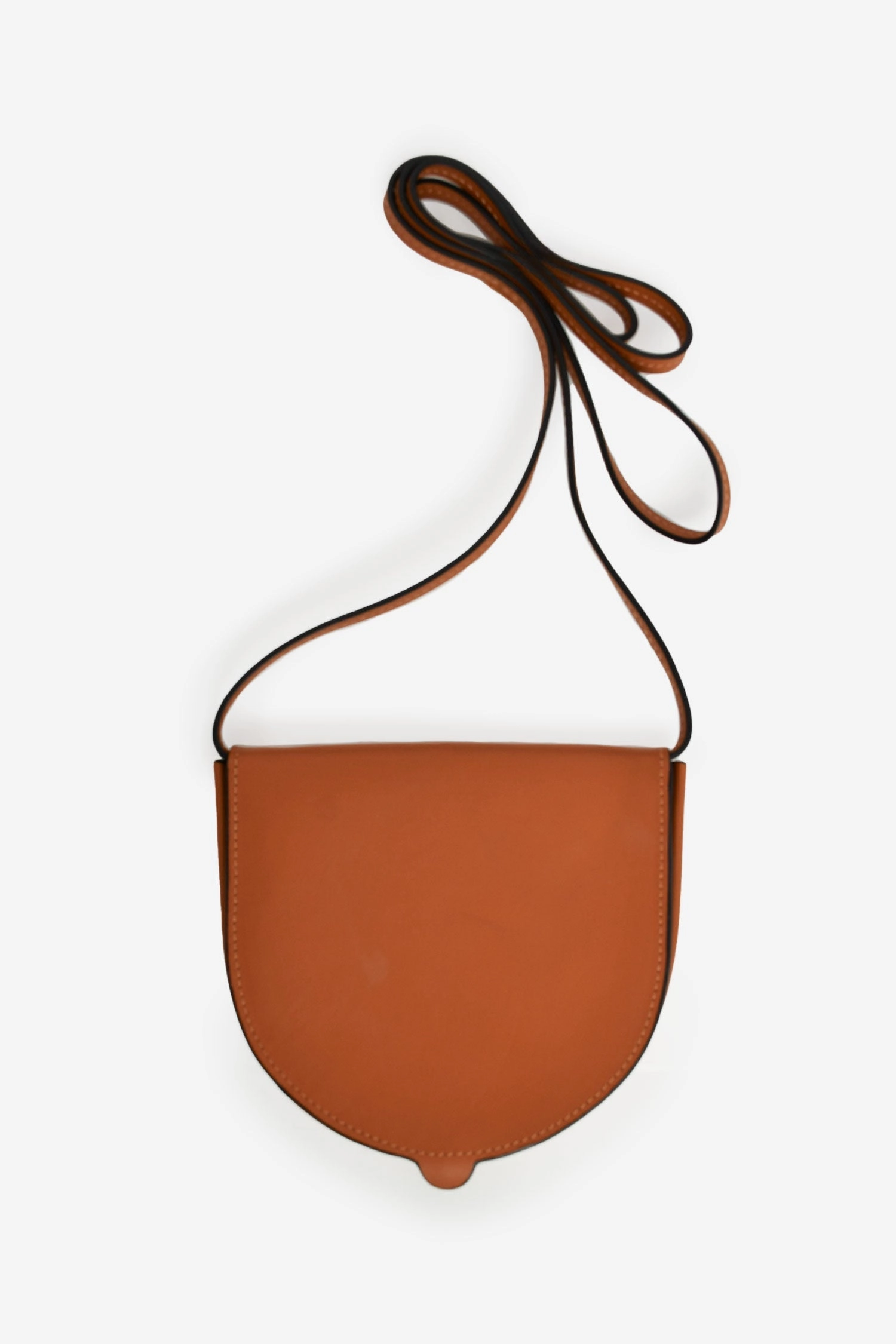 Loewe Brown Calfskin Leather Heel Crossbody Pouch