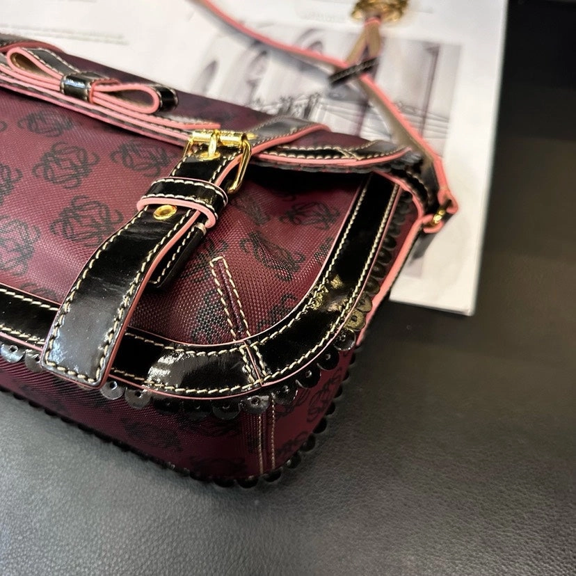 Loewe Cherry Bow Messenger Crossbody Bag Medium