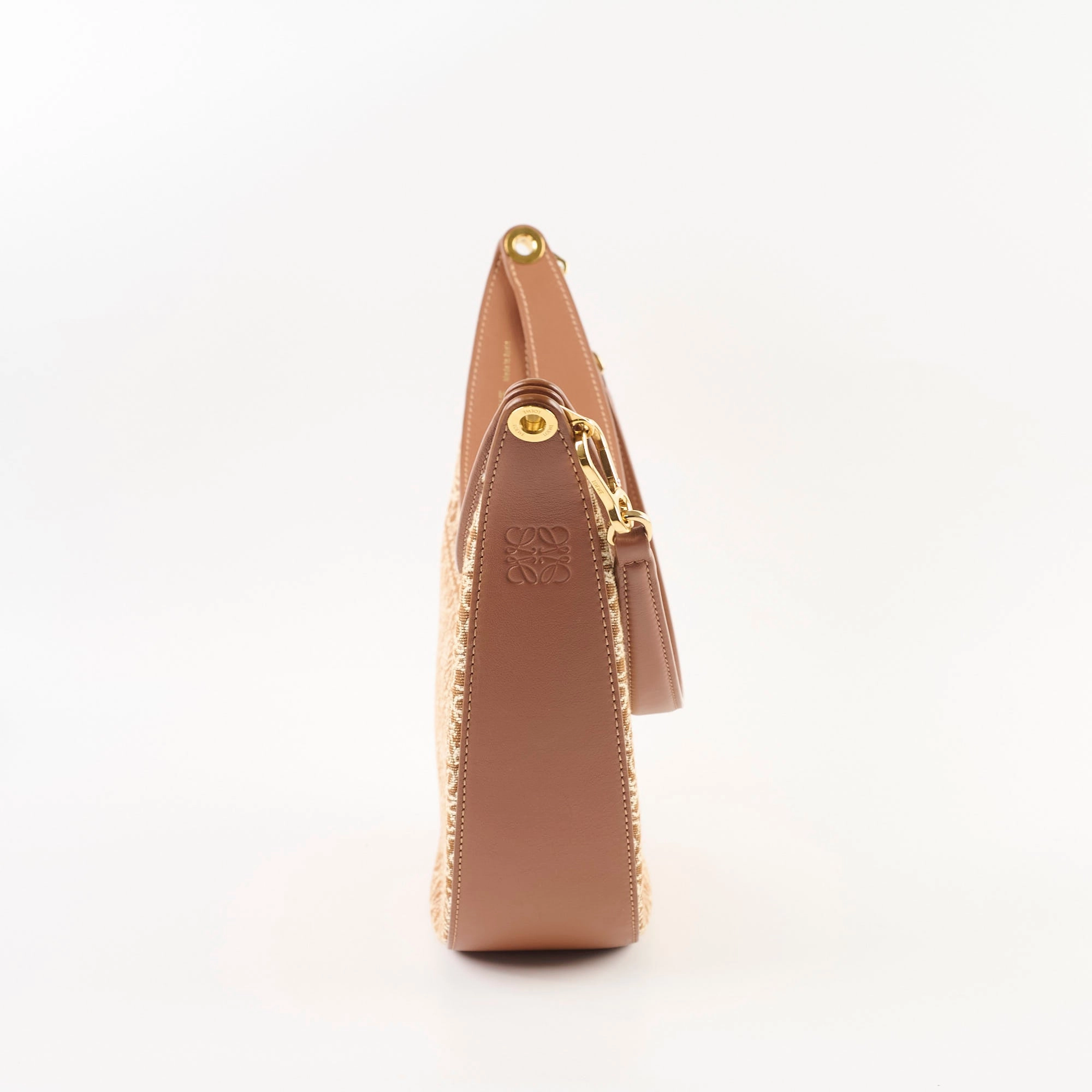 Loewe Luna Bag Anagram Jacquard Tan