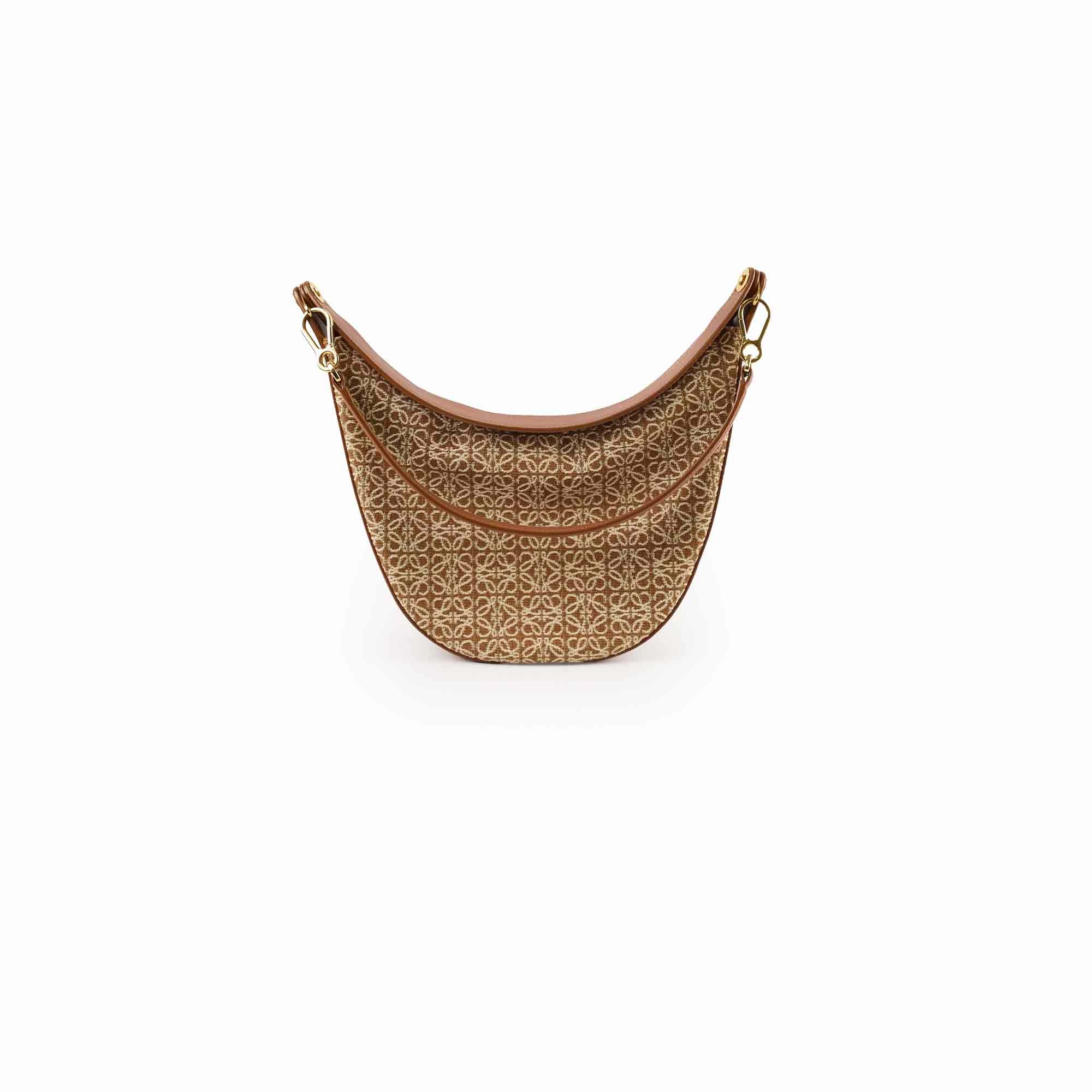 Loewe Luna Bag Anagram Jacquard Tan