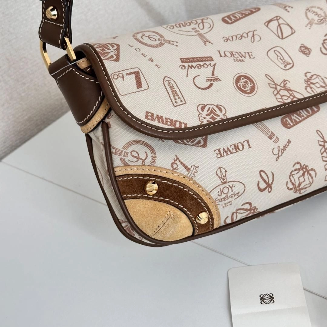 Loewe Multicolor Signature Printed Canvas, Suede and Leather Shoulder Bag Loewe MR2104202552222B